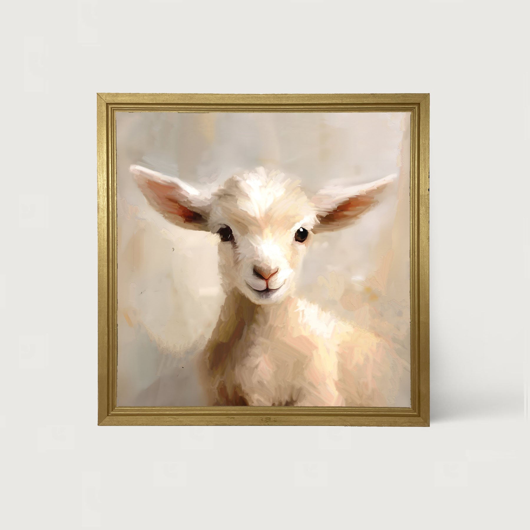 Little Lamb Portrait - Framed Art