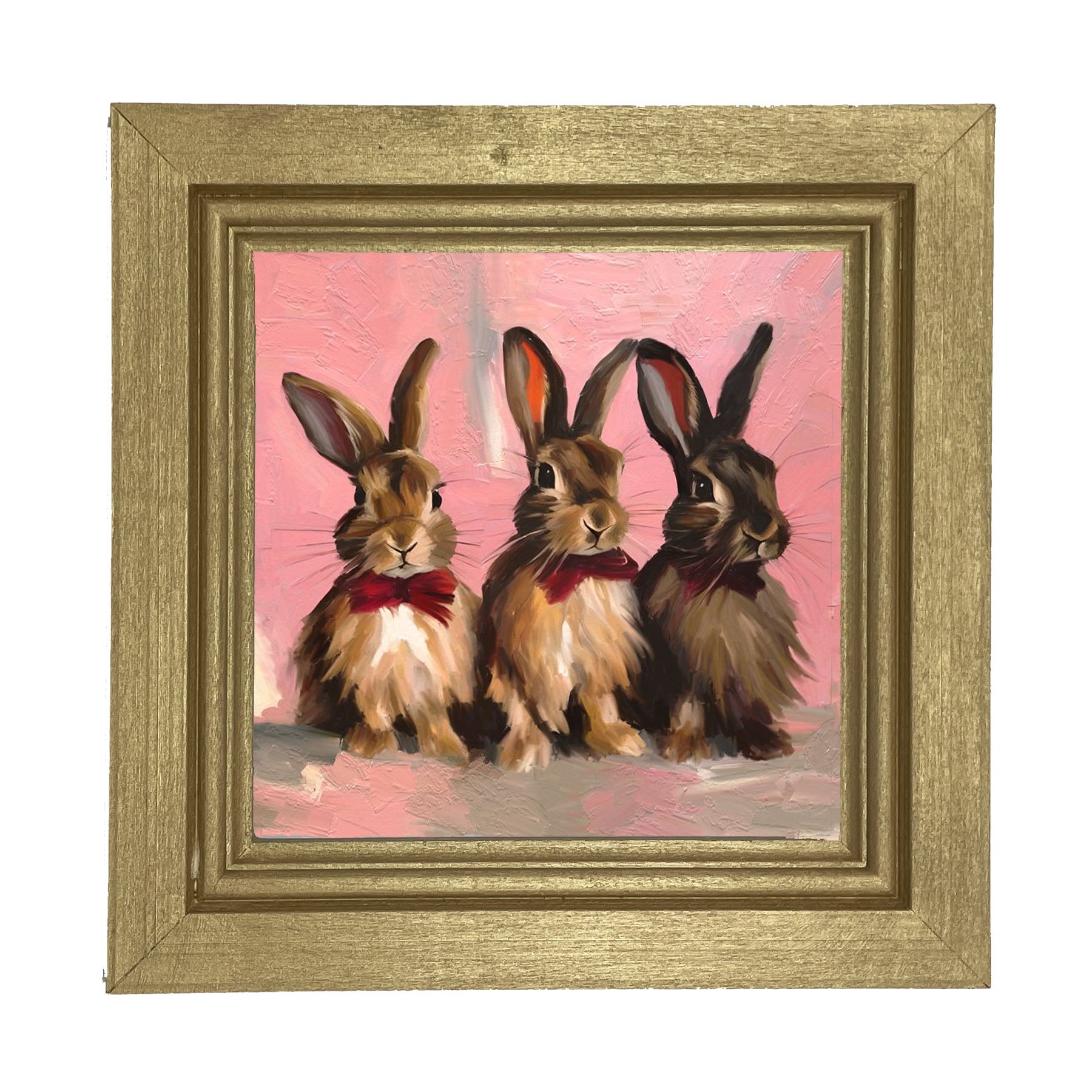 Bunnies in Bows - Framed Art