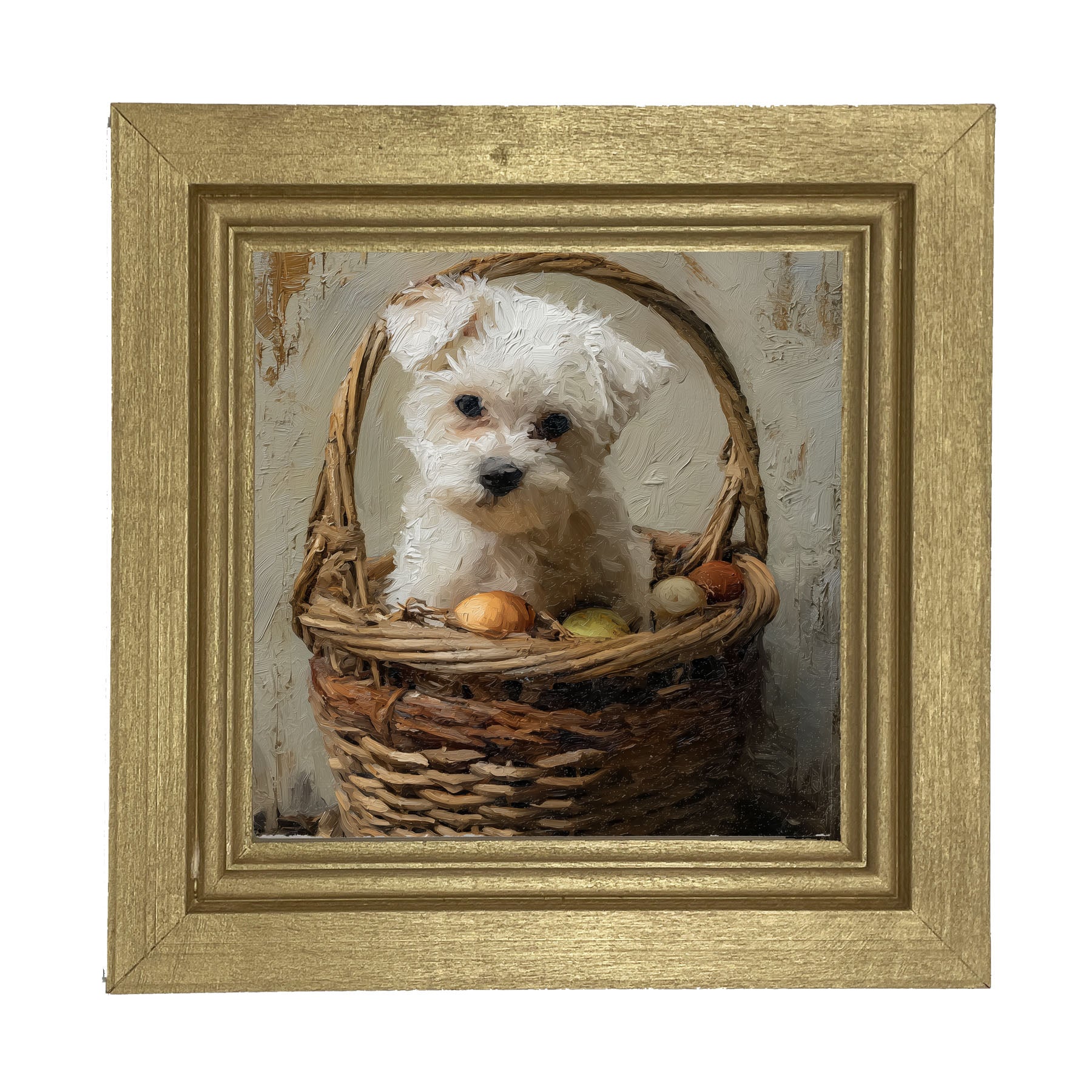 Easter Basket - Puppy - Framed Art