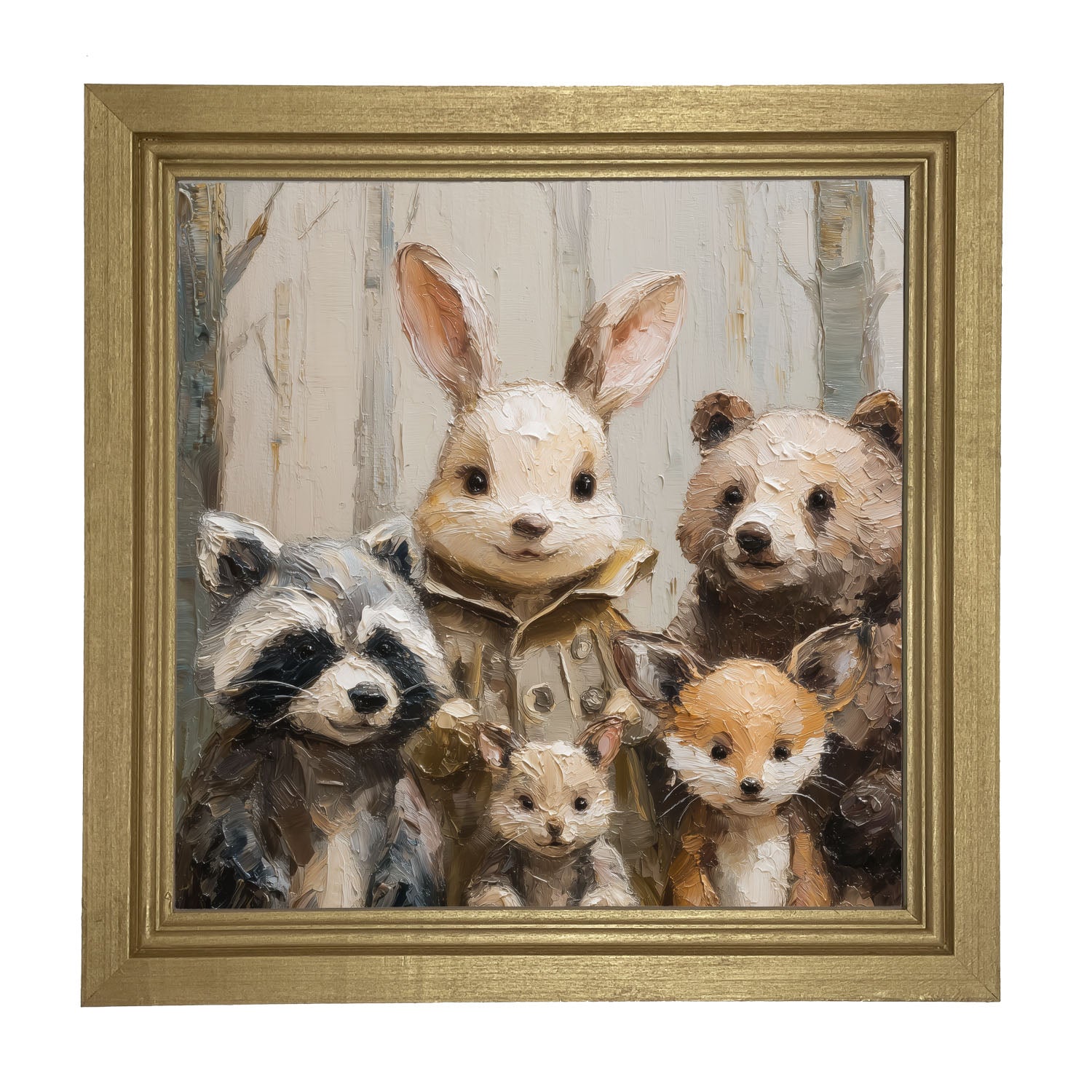 Forest Friends in Winter - Framed Art