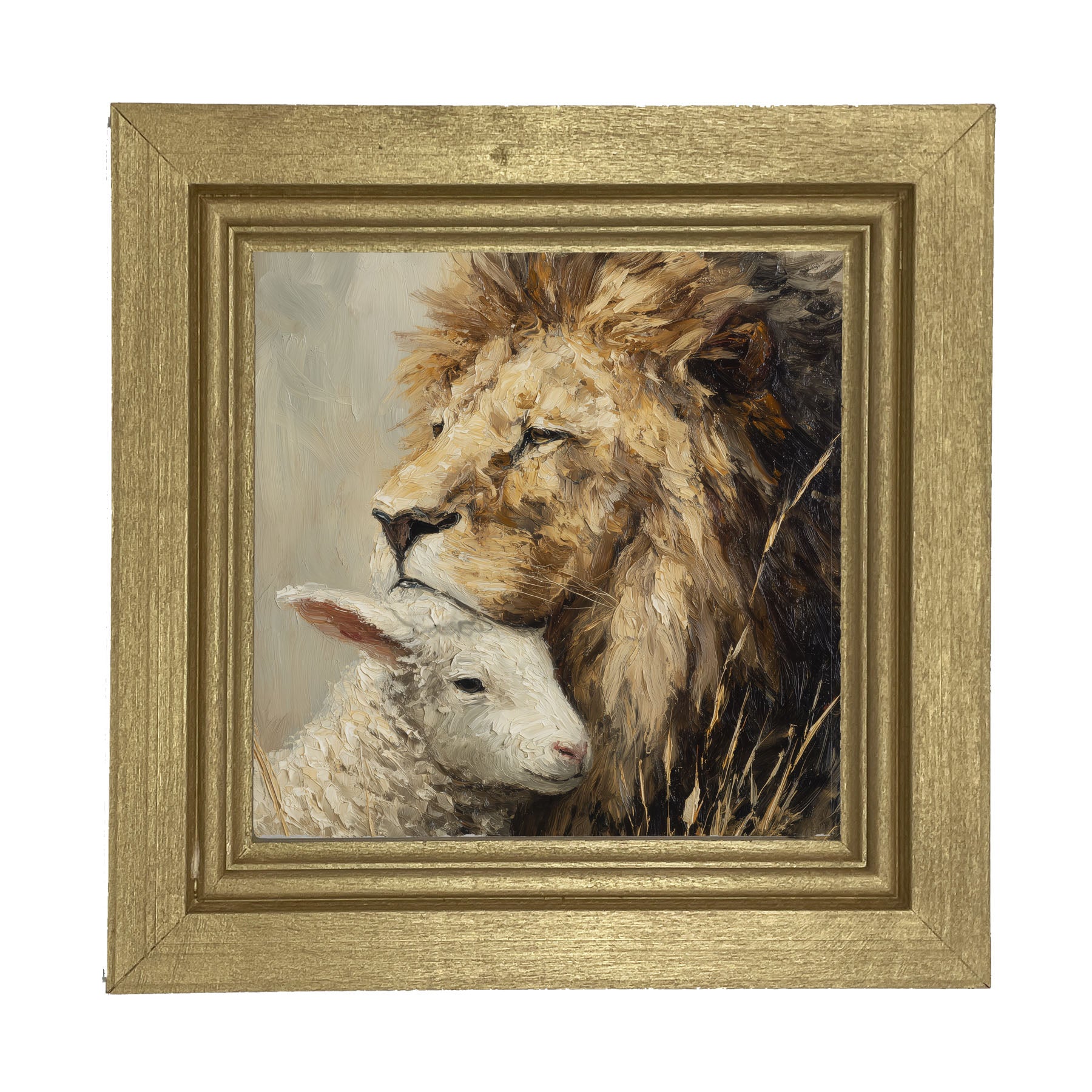 The Lion and The Lamb - At Rest - Framed Art