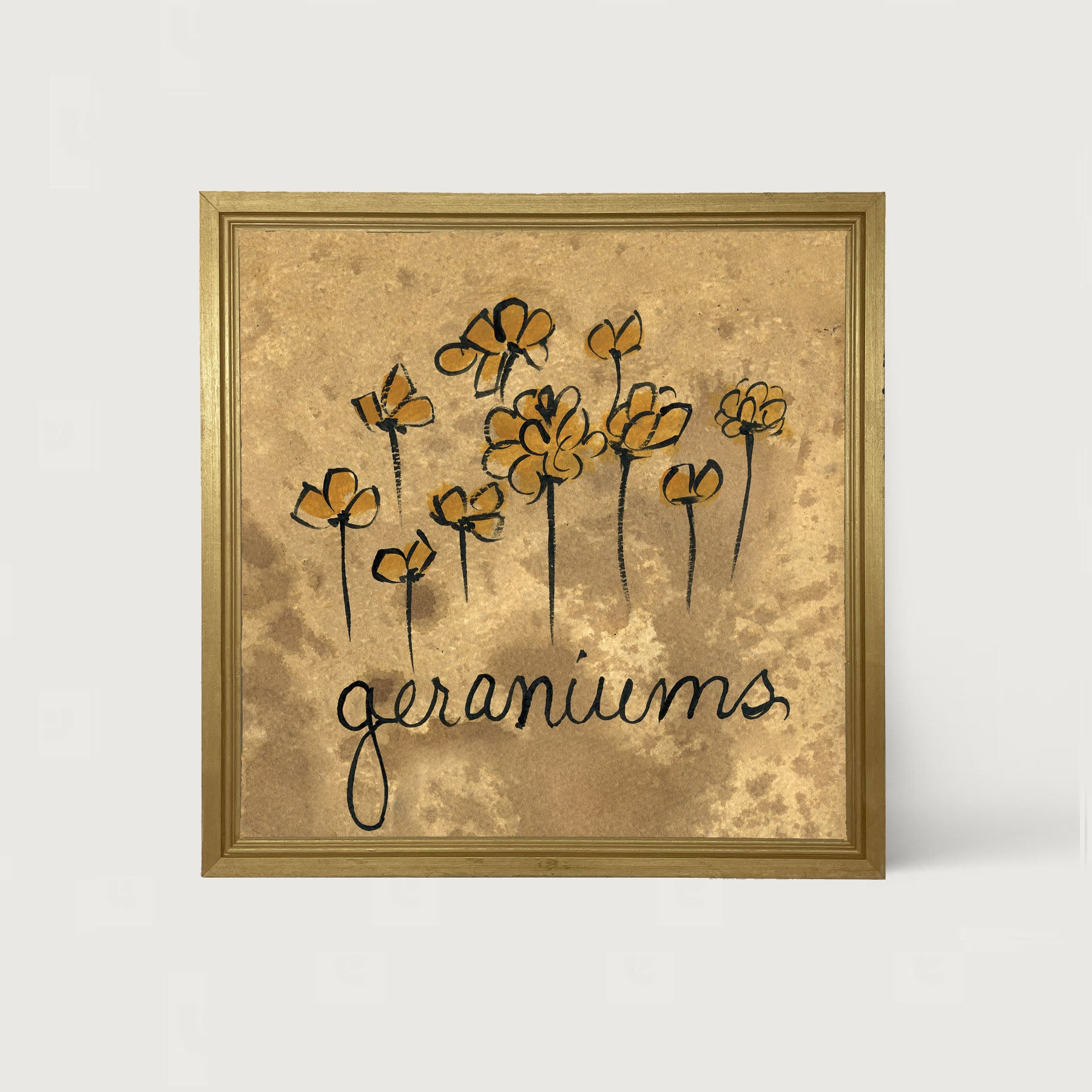 Geraniums - Framed art