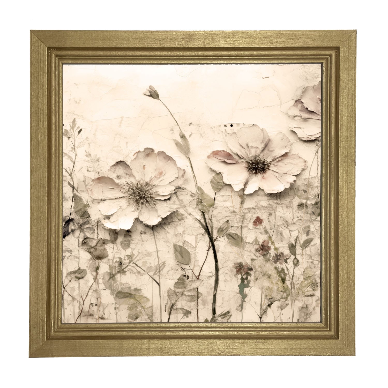 Monochrome flowers 2 - Framed art