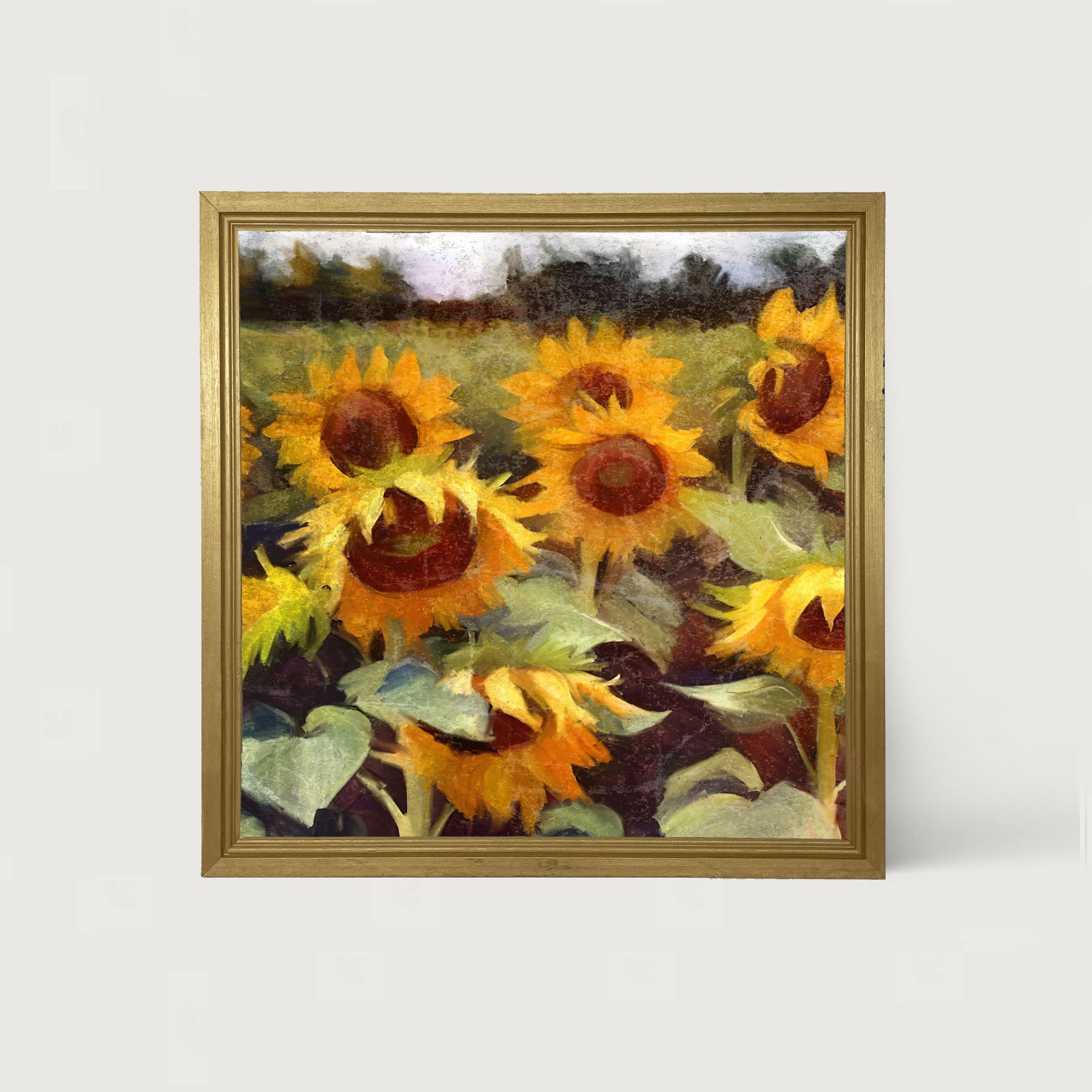 Scenic Sunflowers - Framed Art