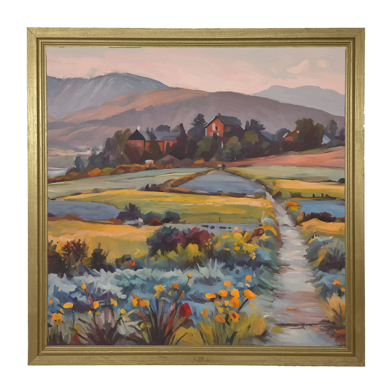 Farmhouse Path - Framed art