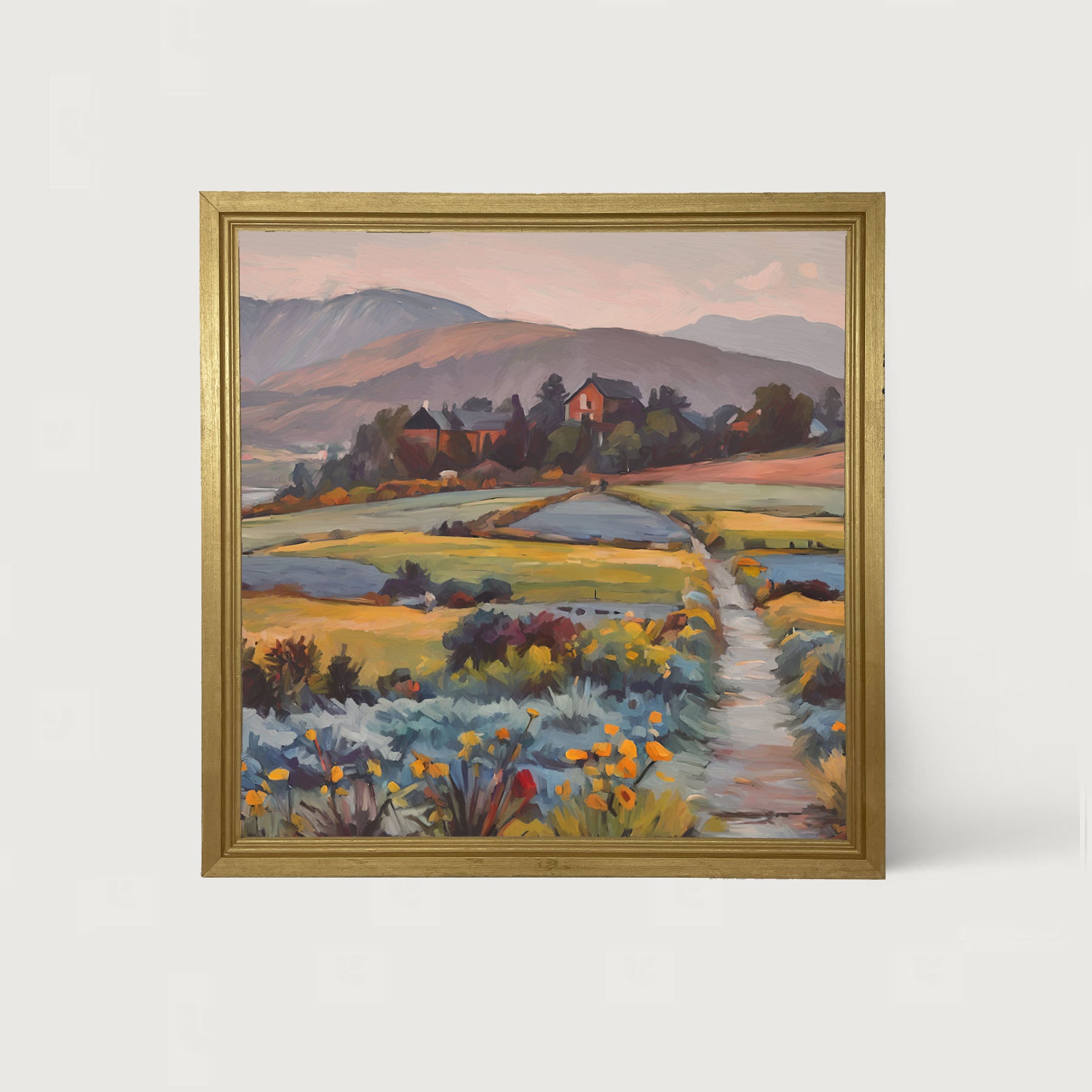 Farmhouse Path - Framed art
