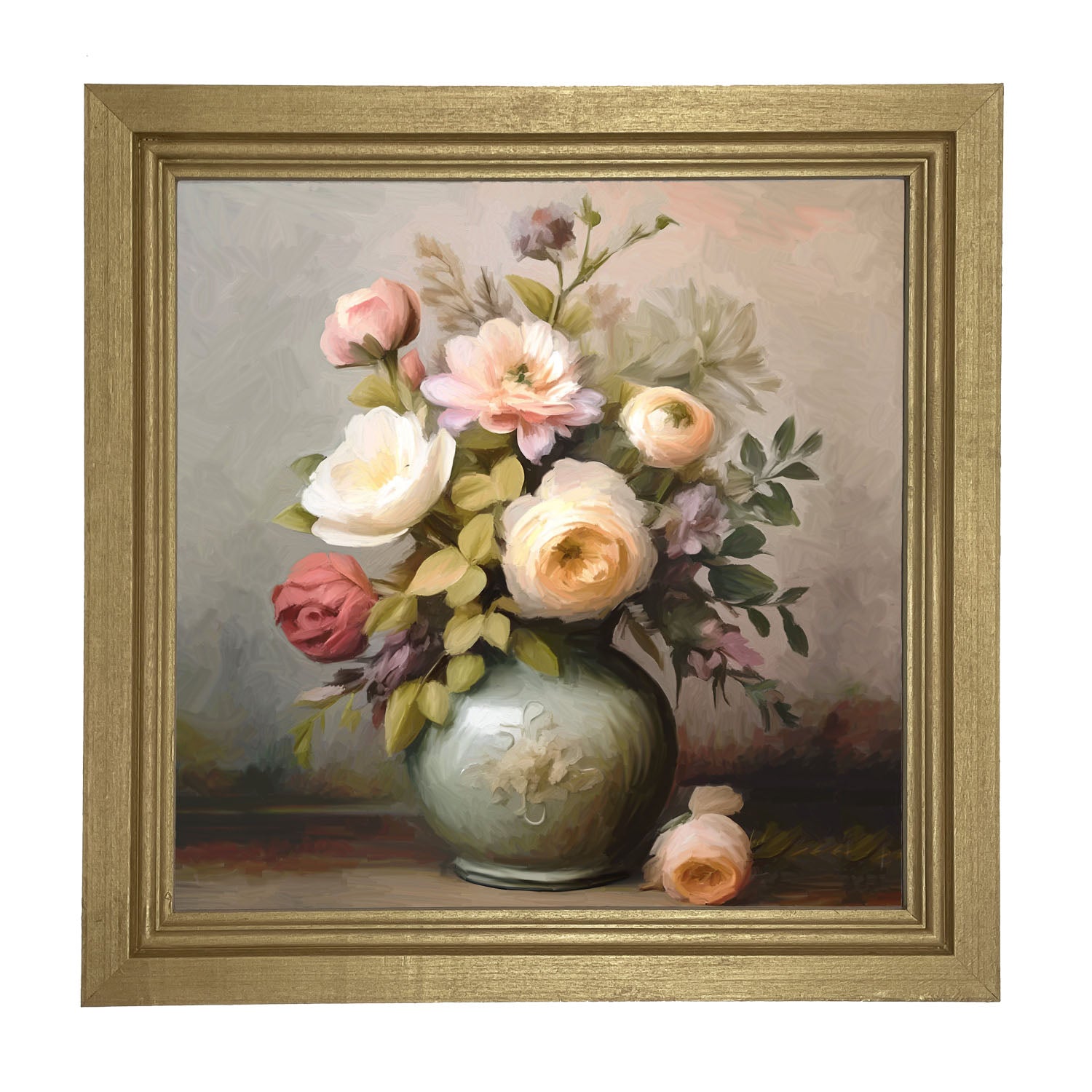 Mixed Flowers in Vase - Framed Art