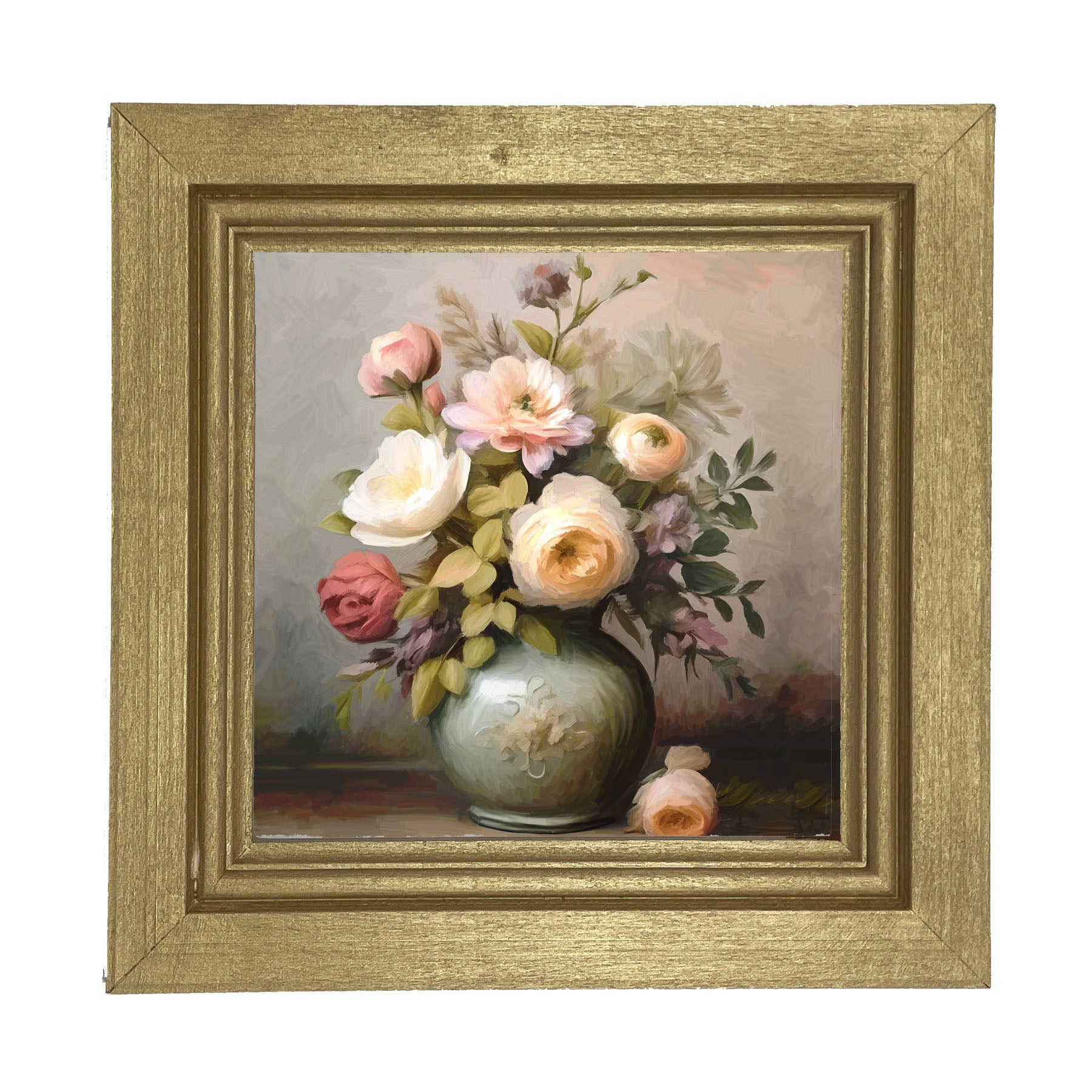 Mixed Flowers in Vase - Framed Art
