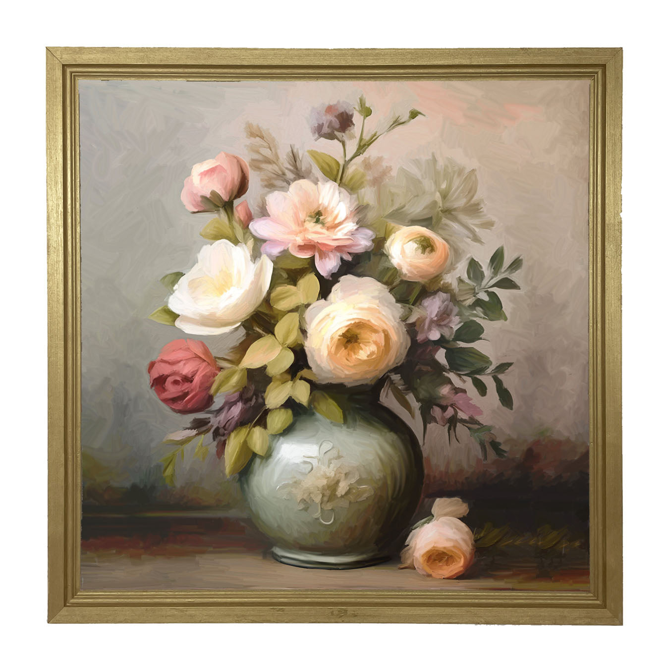 Mixed Flowers in Vase - Framed Art