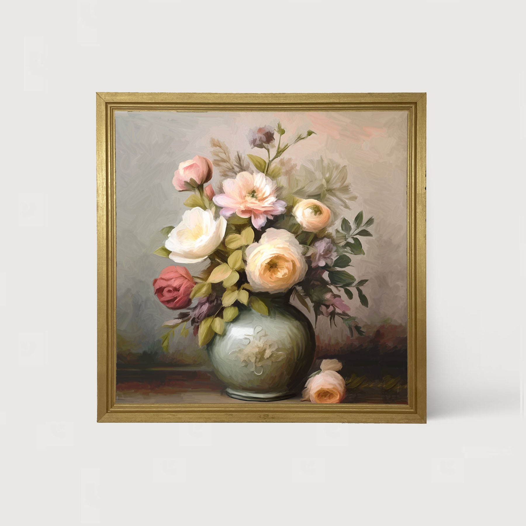 Mixed Flowers in Vase - Framed Art