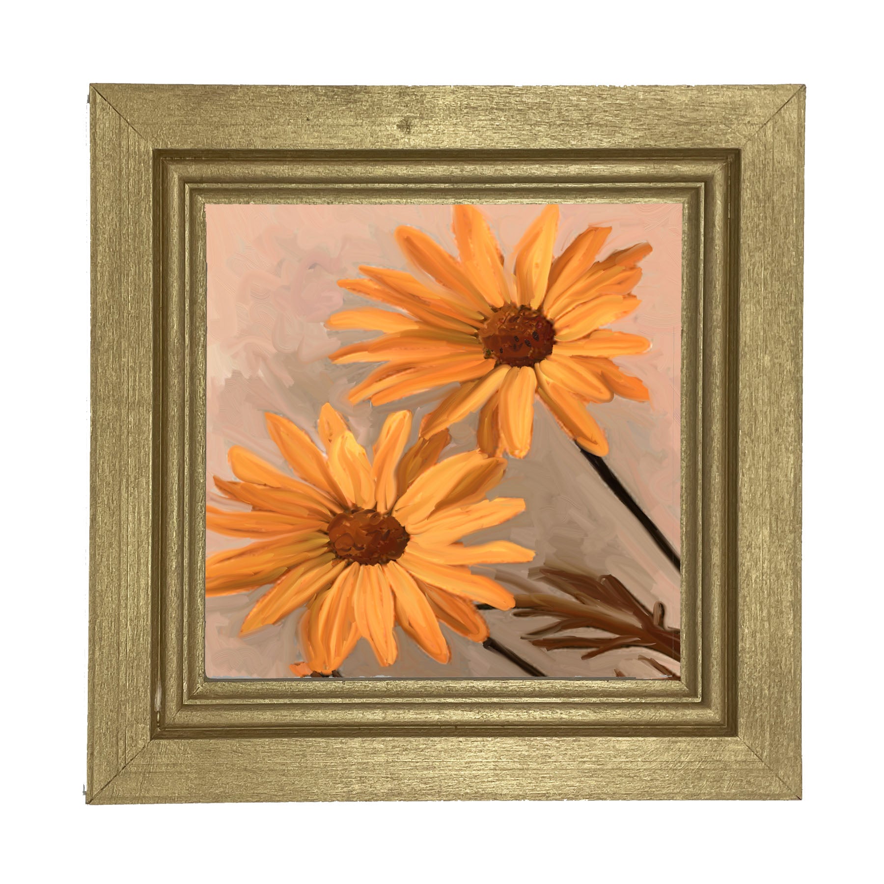 Two Daisies - Framed art