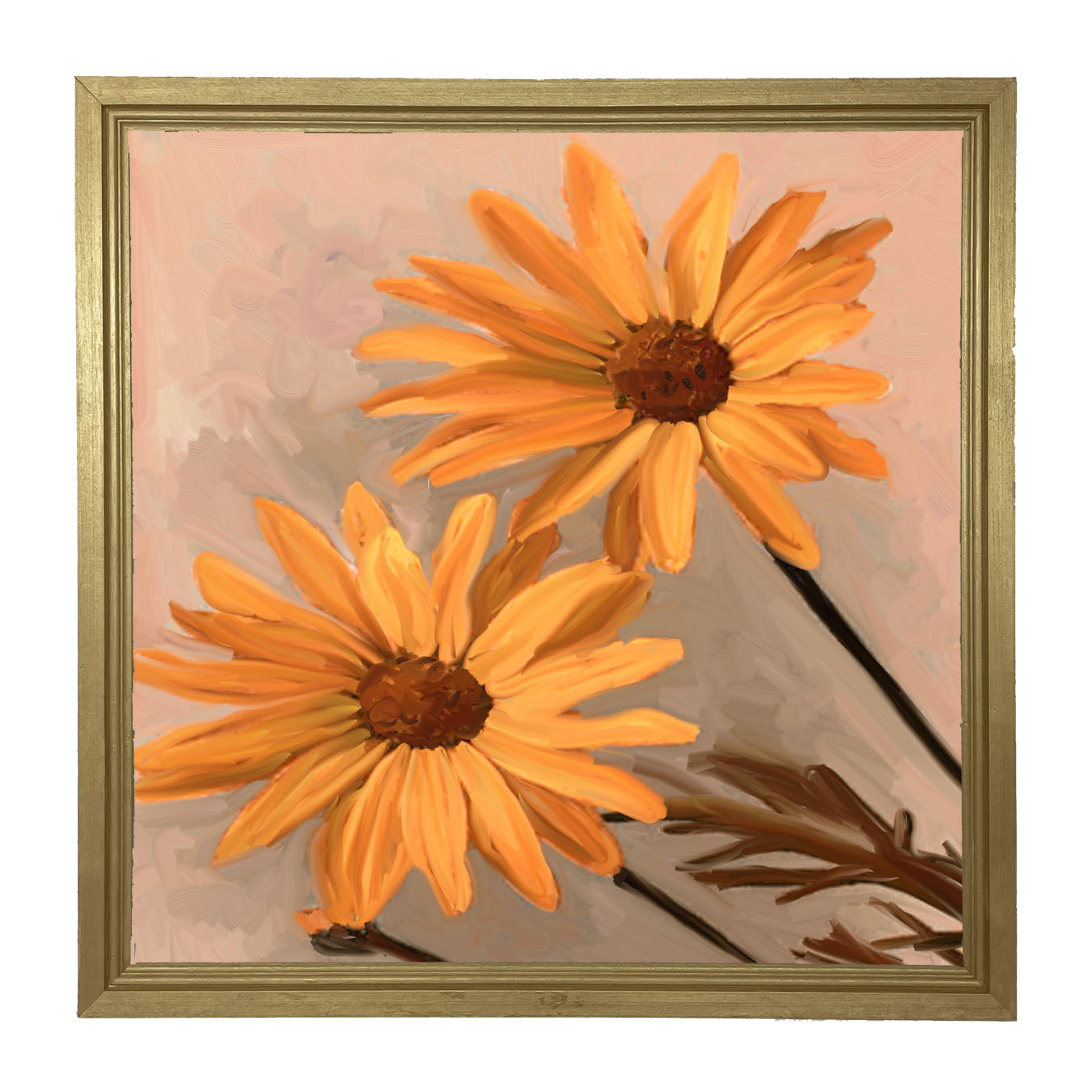 Two Daisies - Framed art
