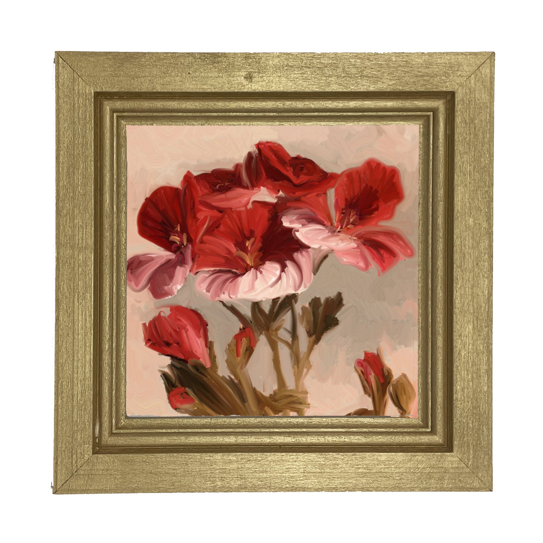 Geranium with Pink Petals - Framed art