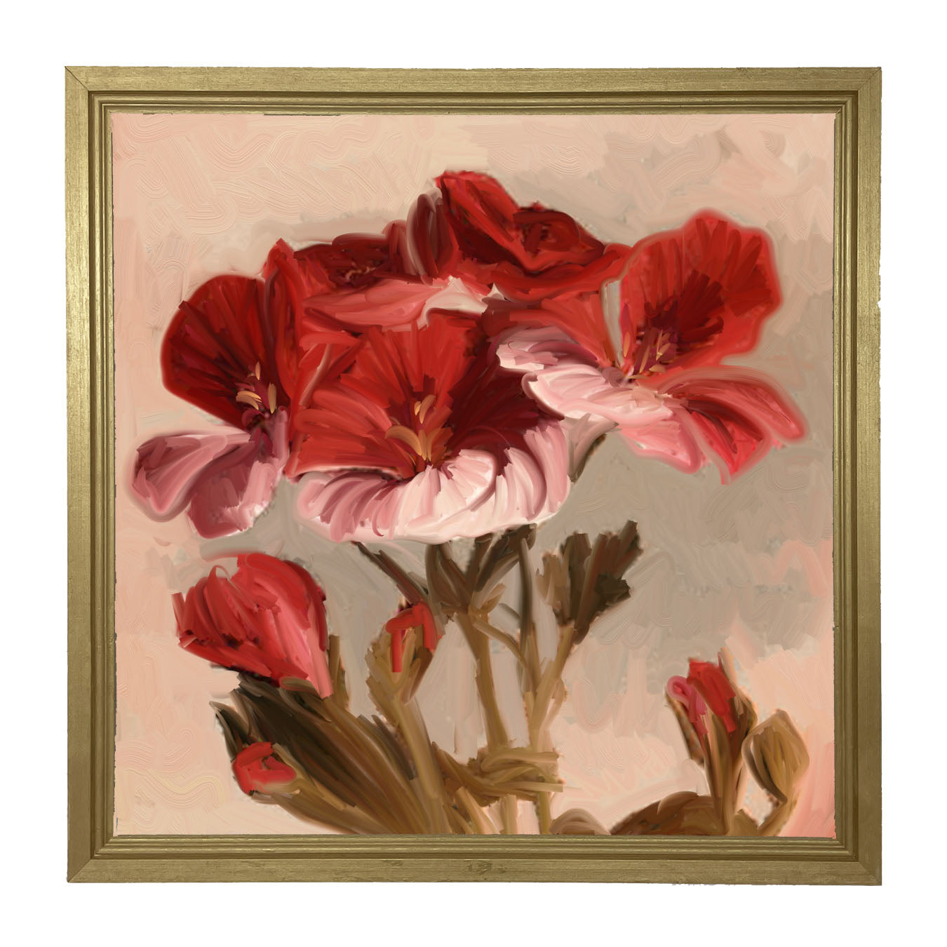 Geranium with Pink Petals - Framed art