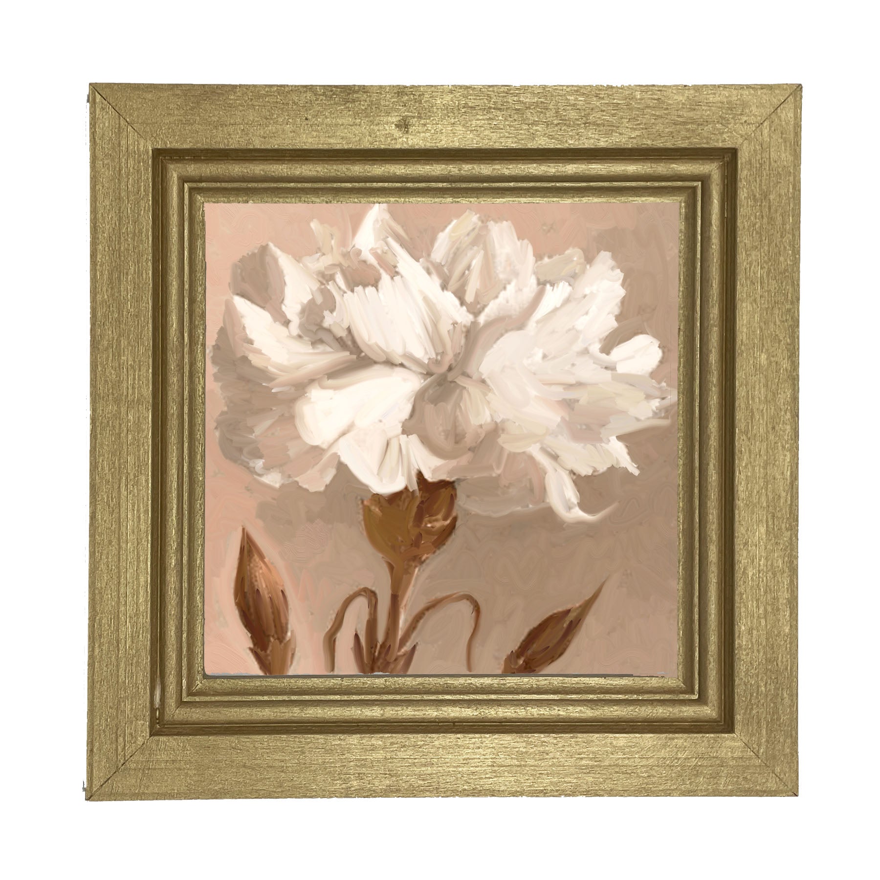 White Carnation - Framed art