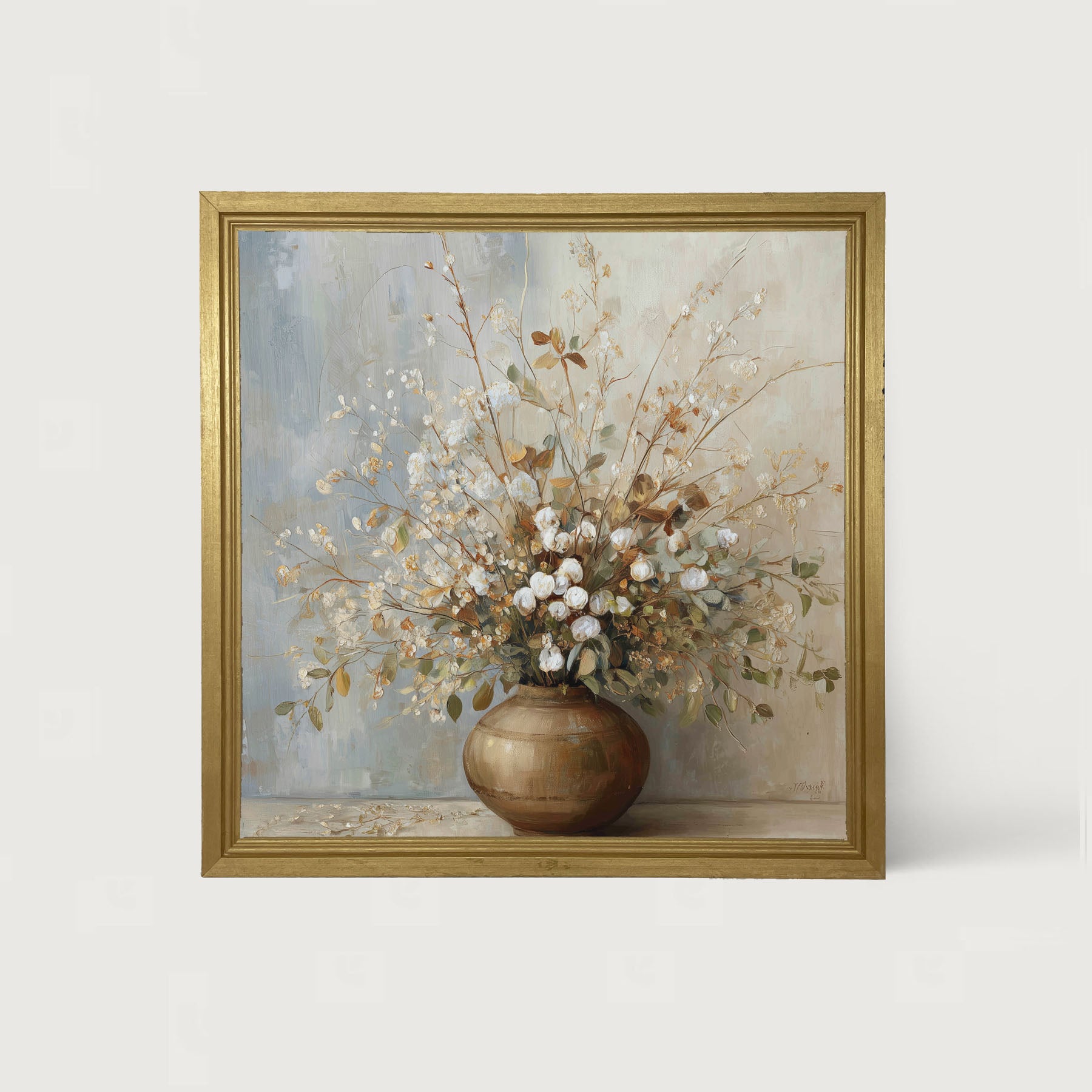 Copper Vase with Rustic Bouquet