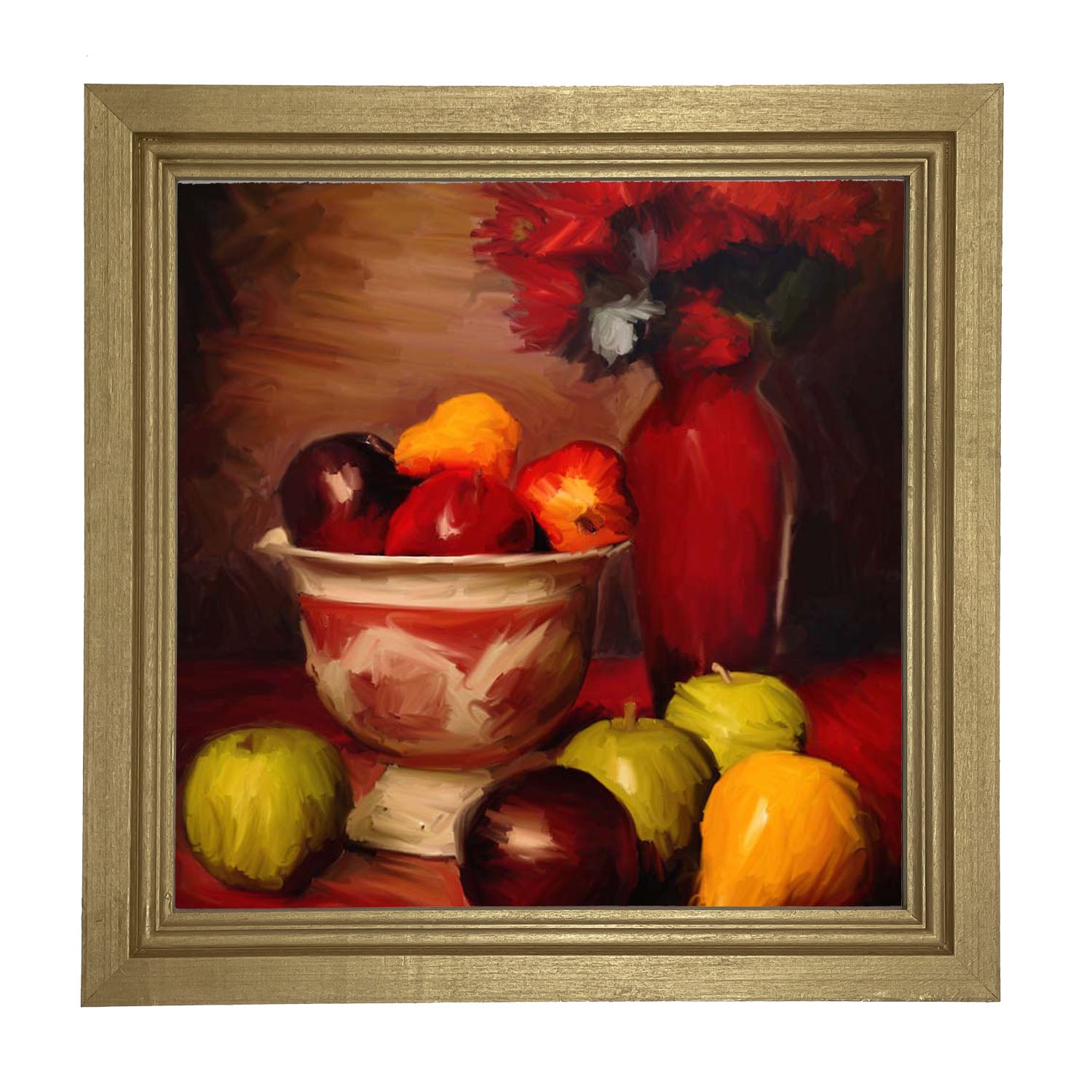 Red Vase - Framed art