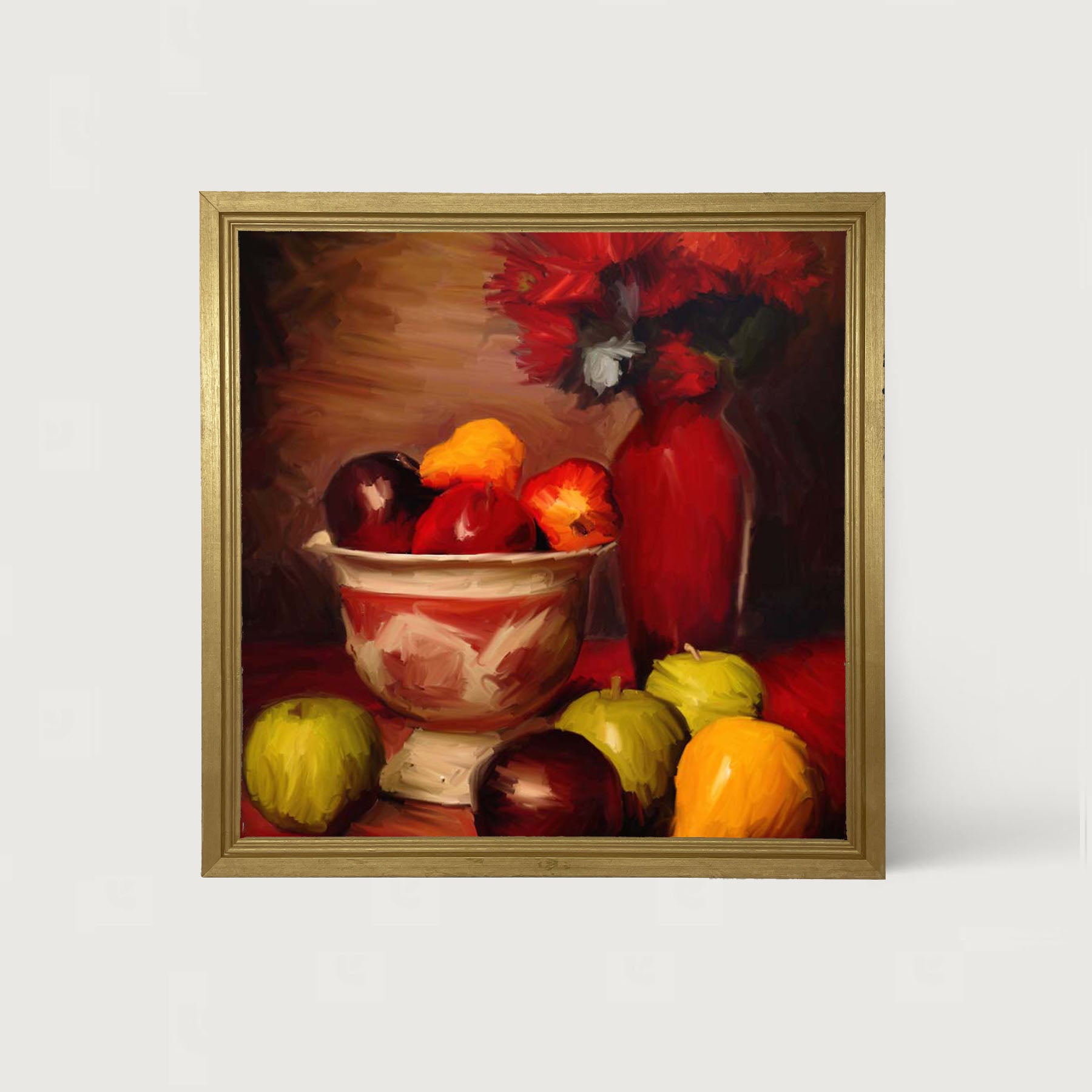 Red Vase - Framed art