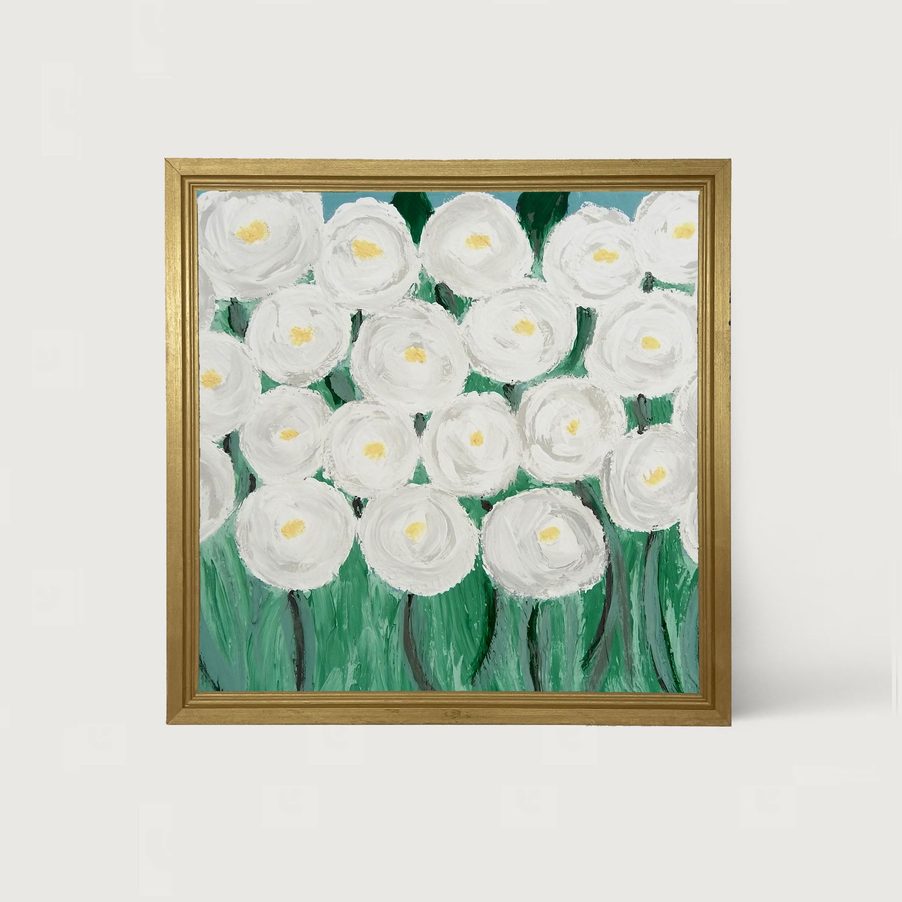 White Ranunculus - Framed art