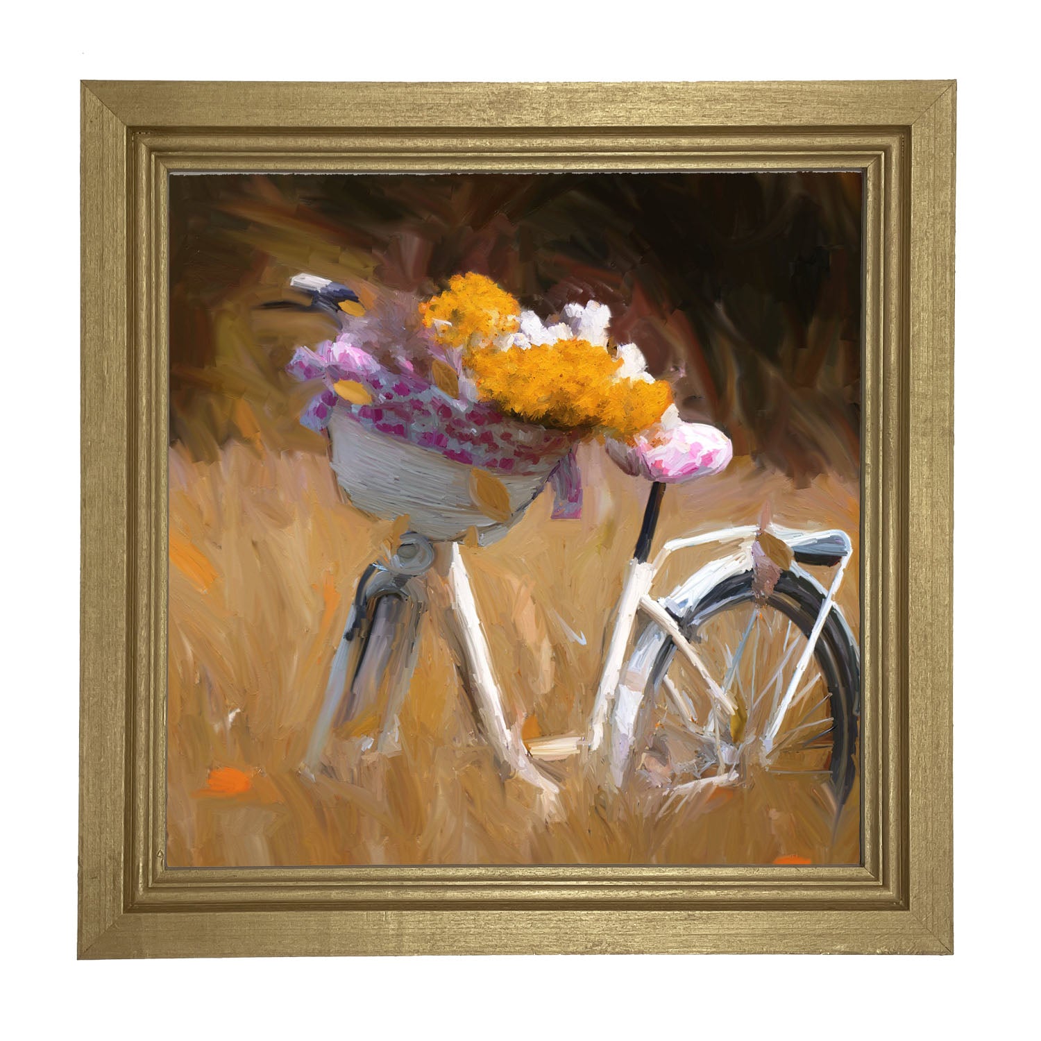 Flower Bouquet on Bike - Framed art