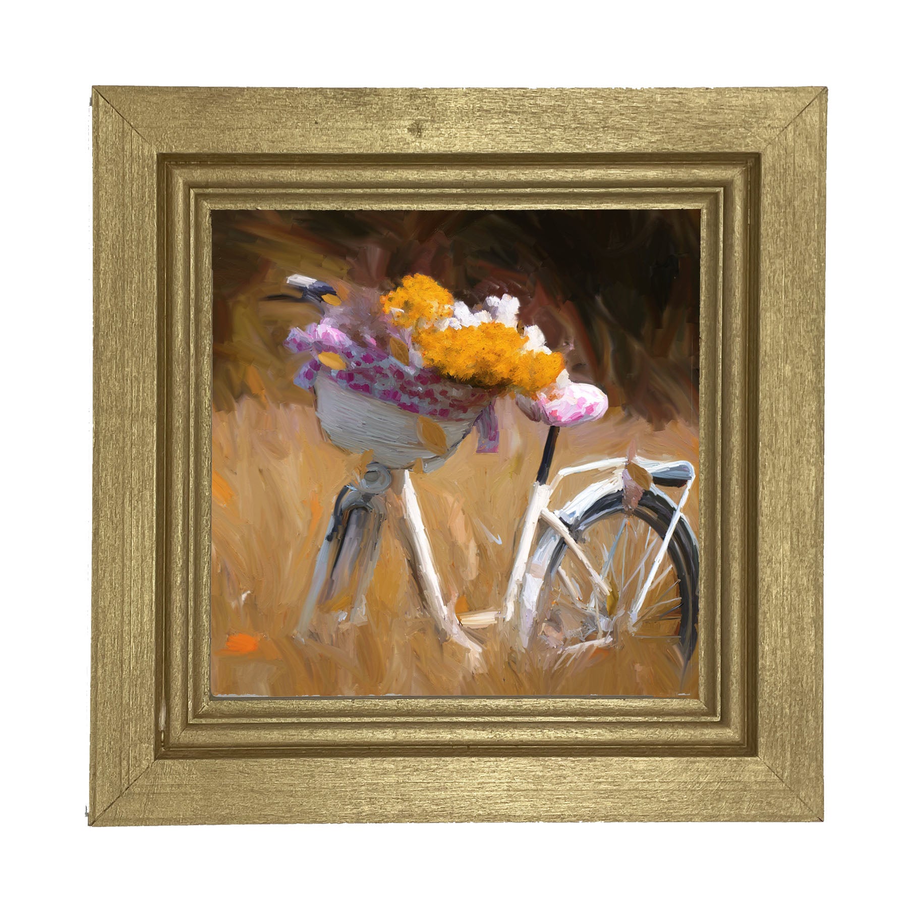 Flower Bouquet on Bike - Framed art