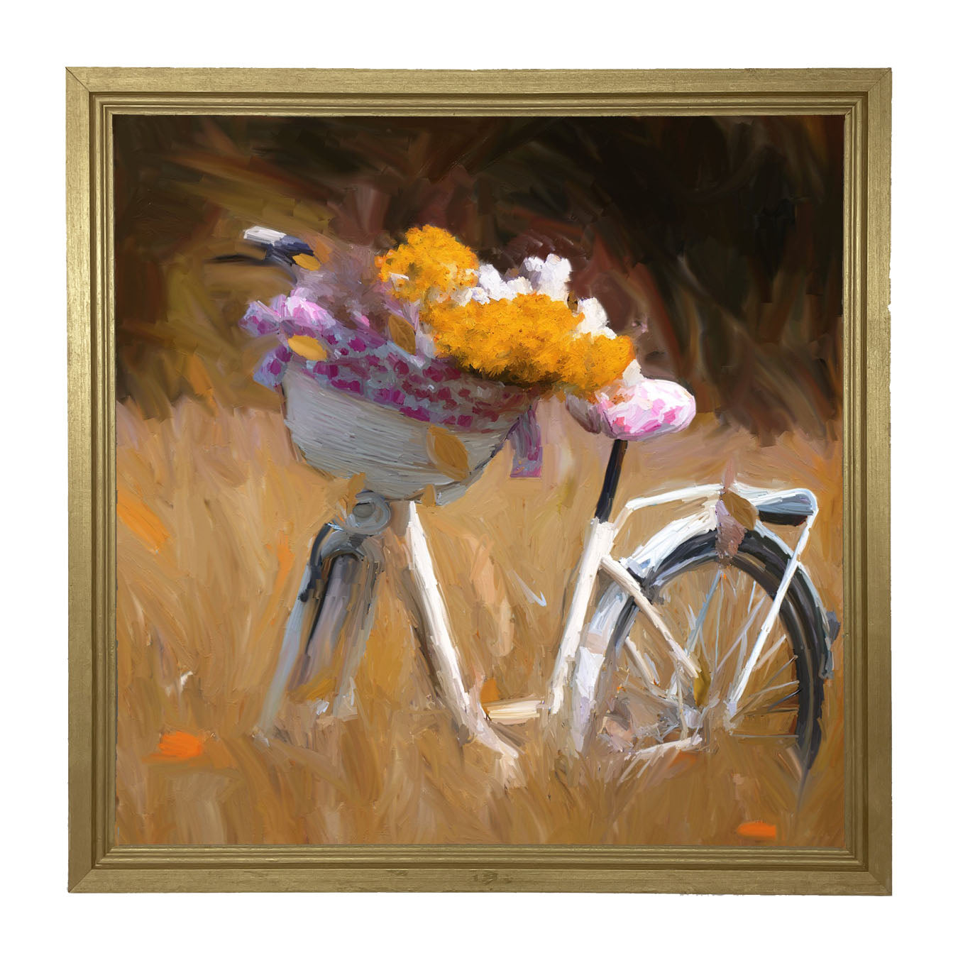 Flower Bouquet on Bike - Framed art