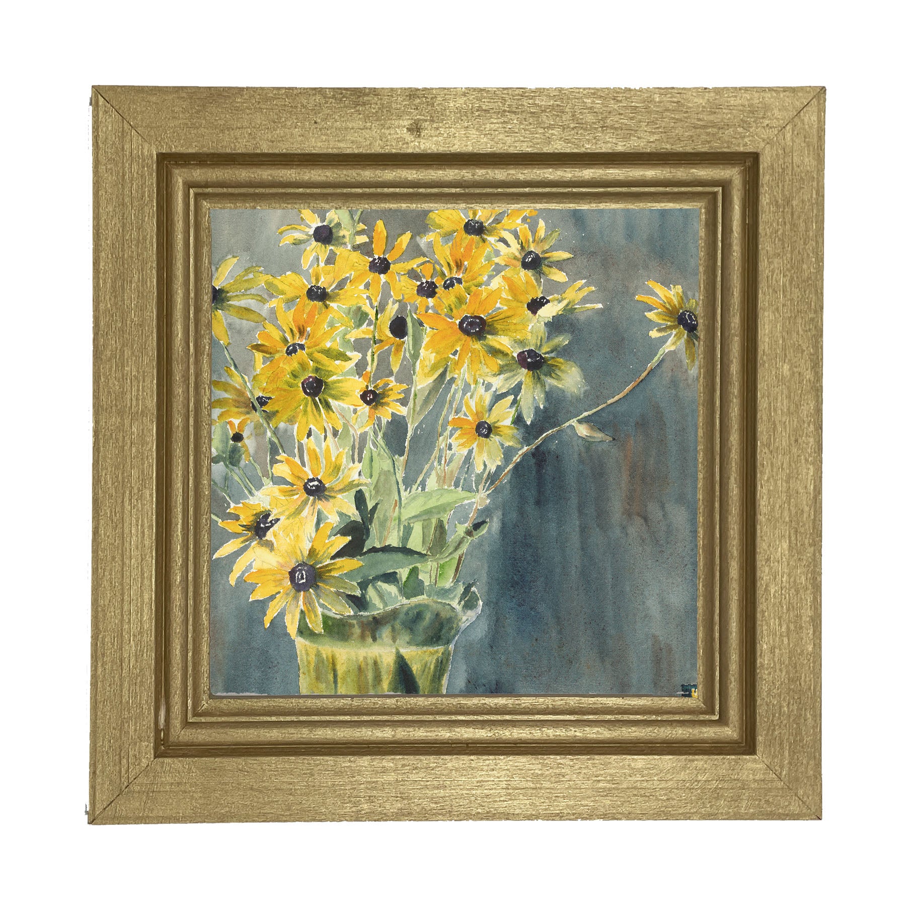 Watercolor Black Eyed Susans - Framed art