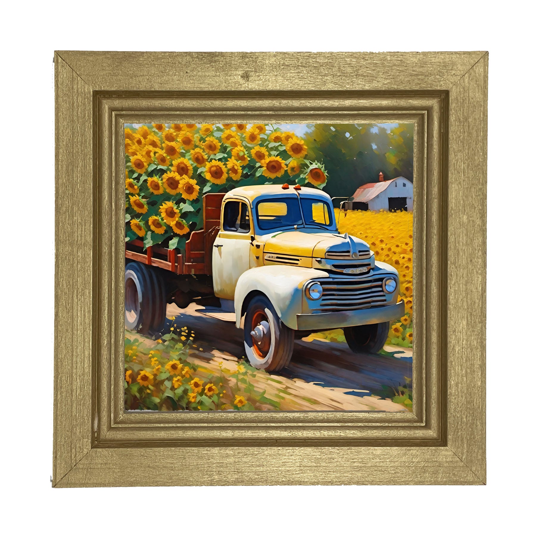 Sunflowers to market - Framed art
