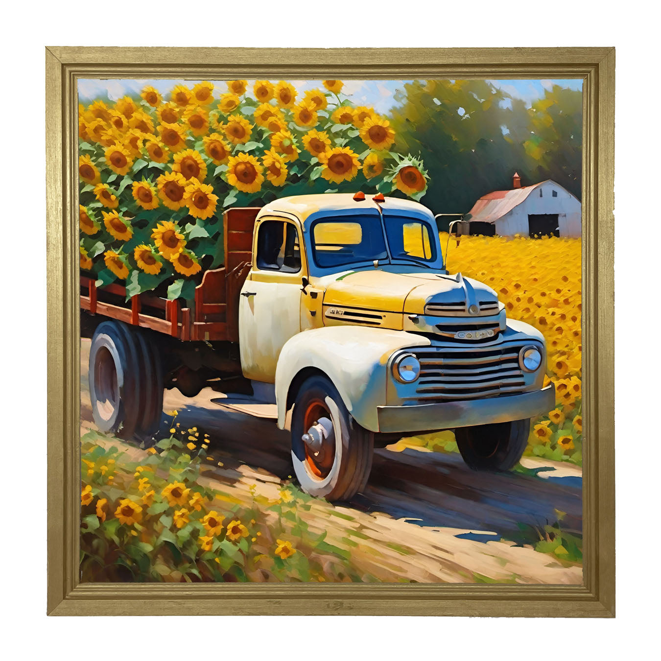 Sunflowers to market - Framed art