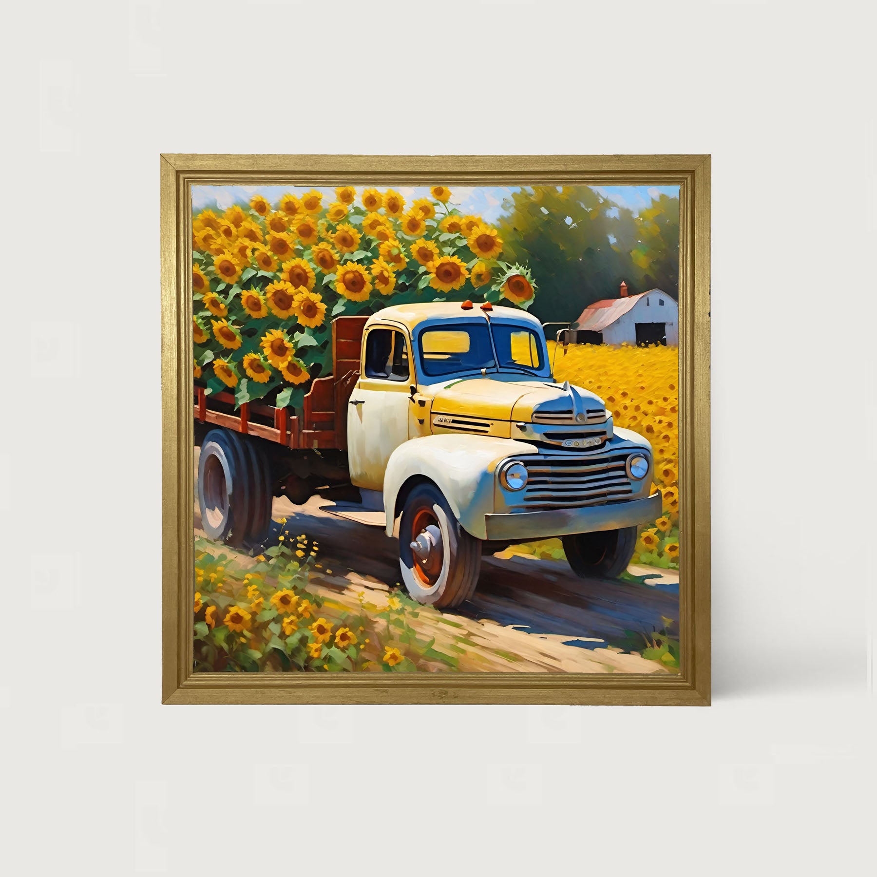 Sunflowers to market - Framed art