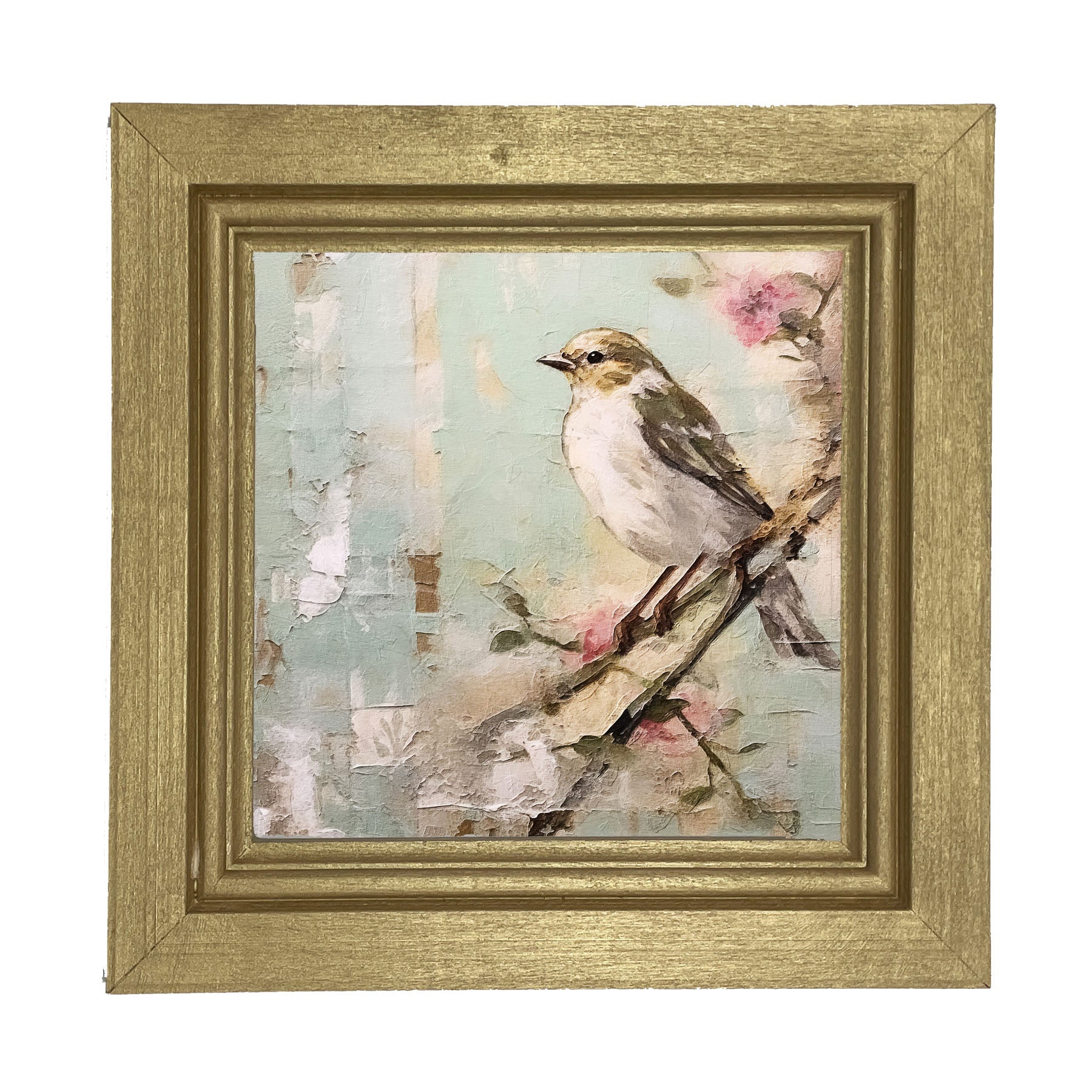Small white-breasted bird - Framed Art
