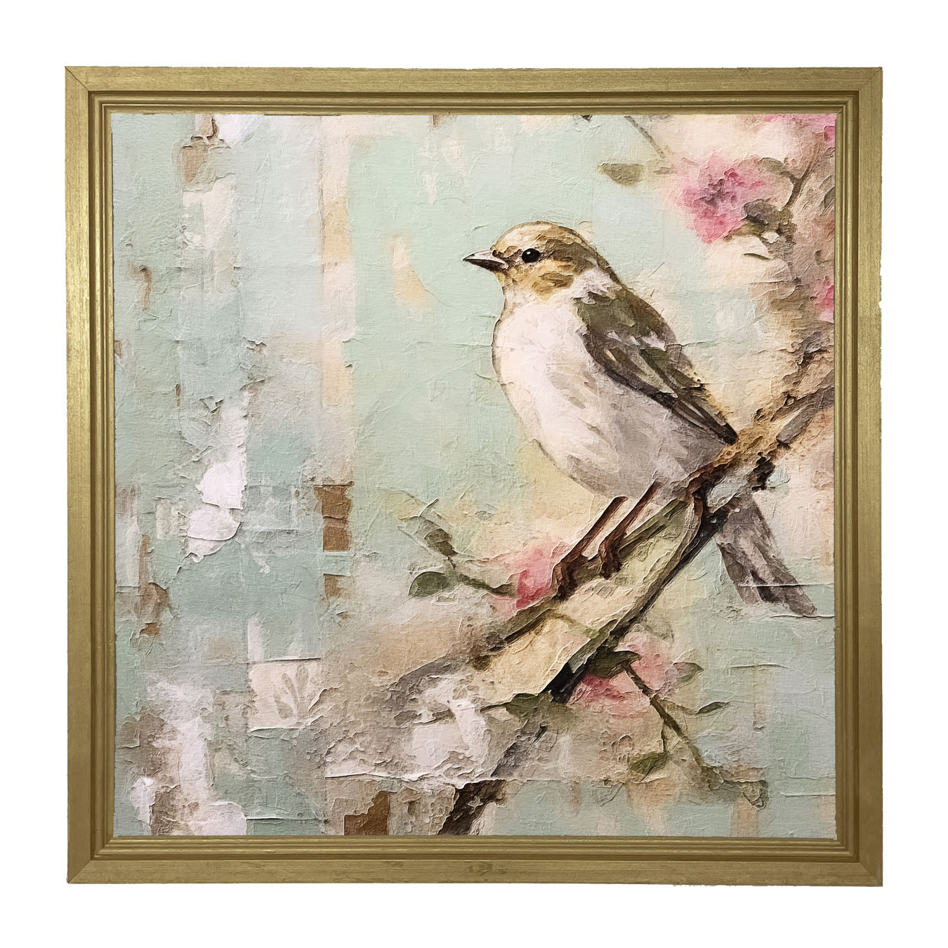 Small white-breasted bird - Framed Art
