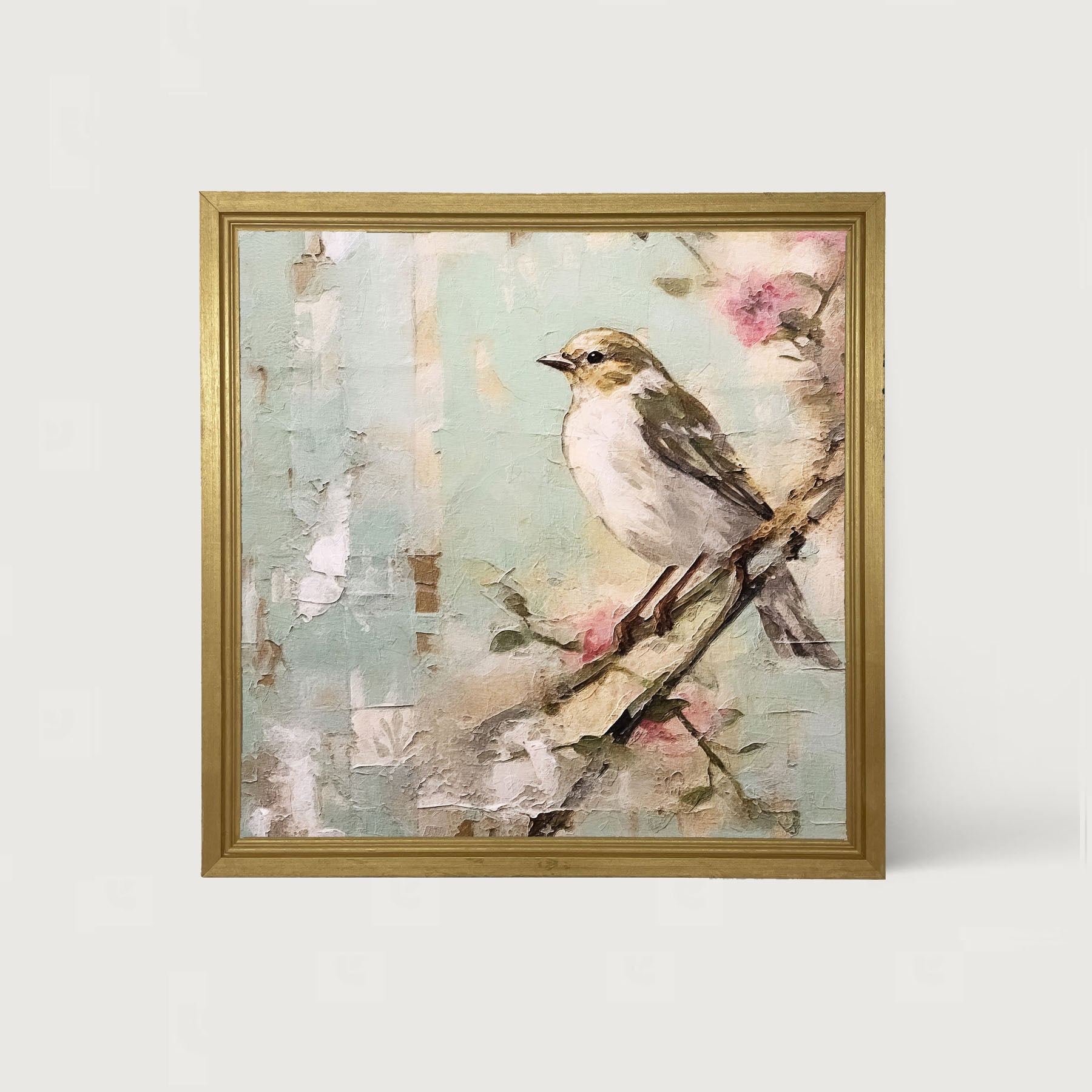 Small white-breasted bird - Framed Art