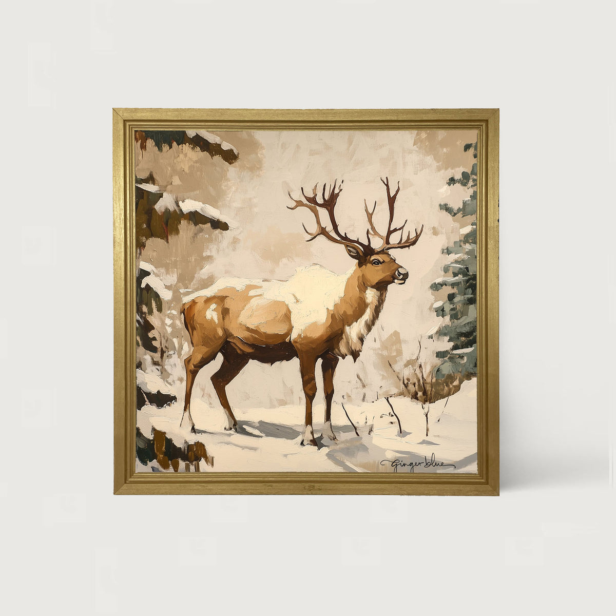 Adirondack Snowy Reindeer