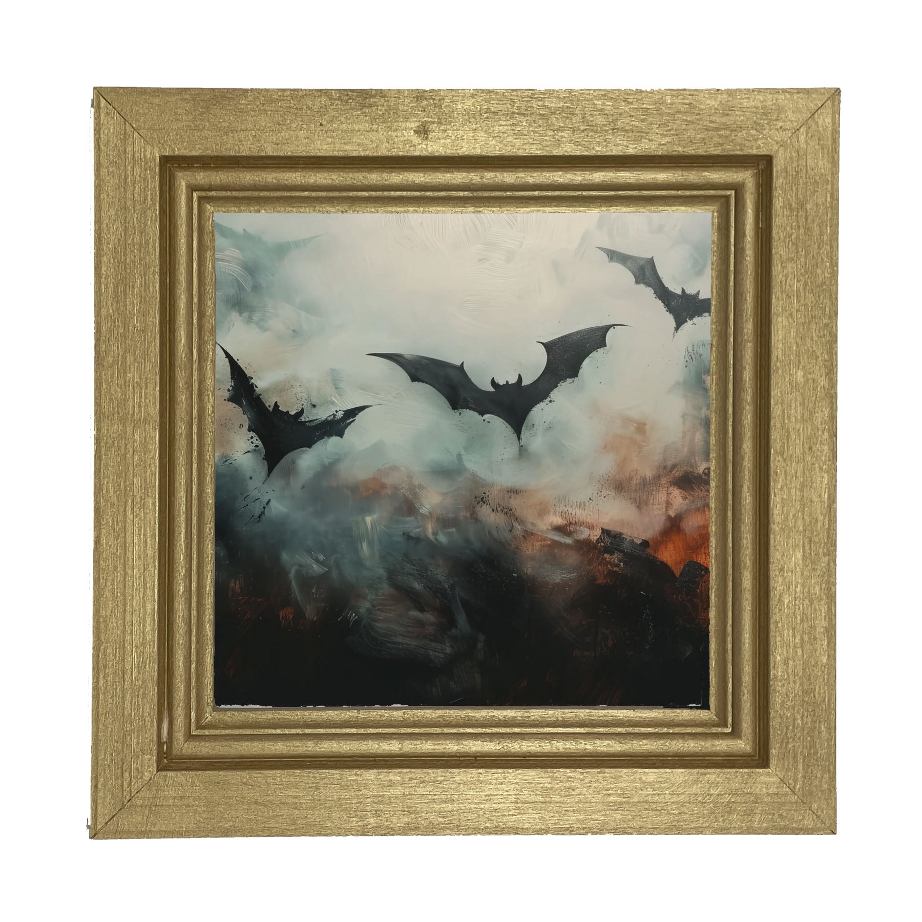 Bats in the moonlight - Framed Art
