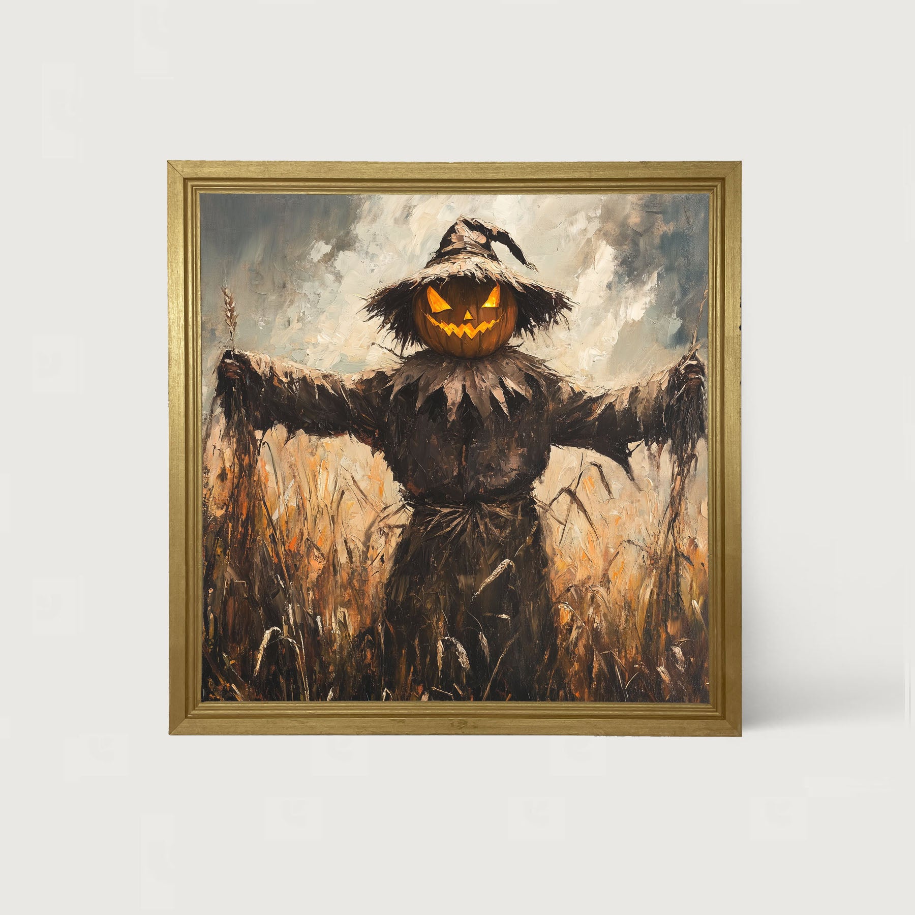 Halloween Scarecrow - Framed art