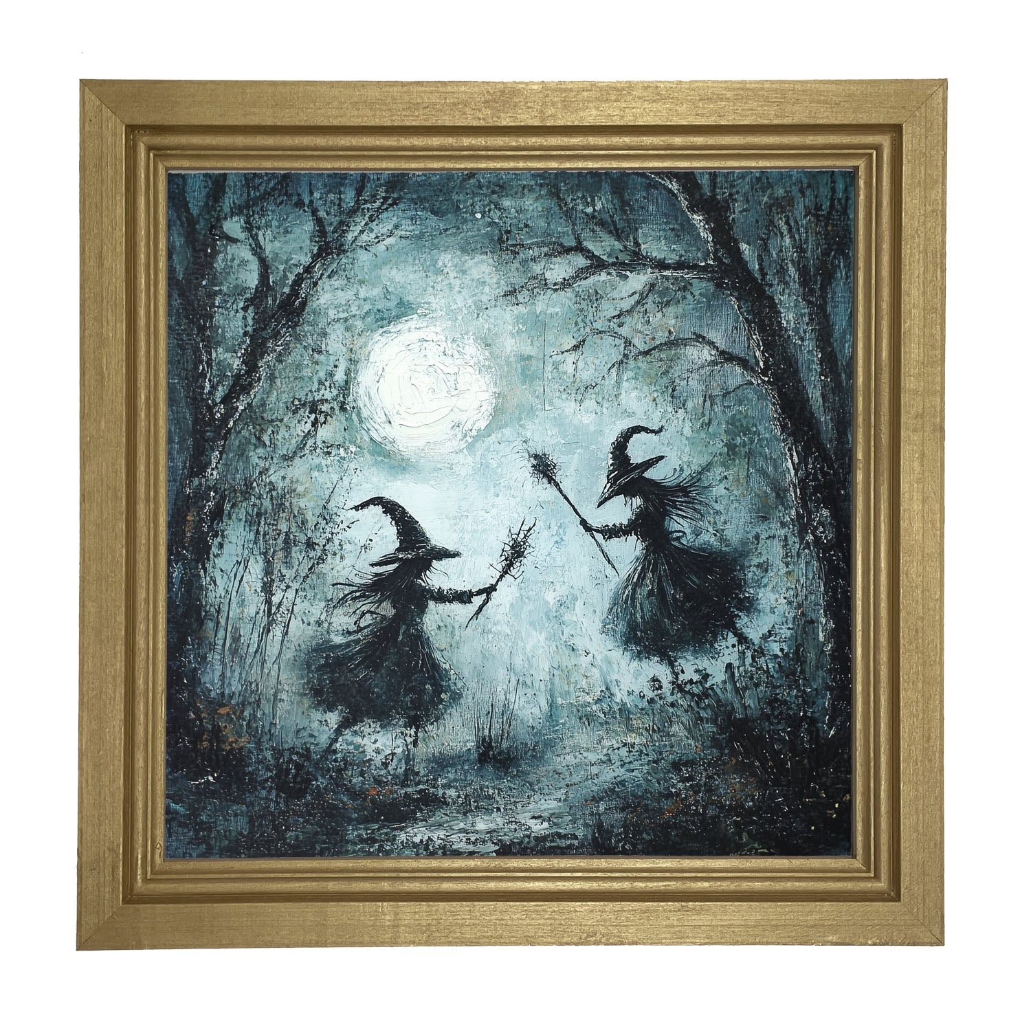 Witches at night - Framed art