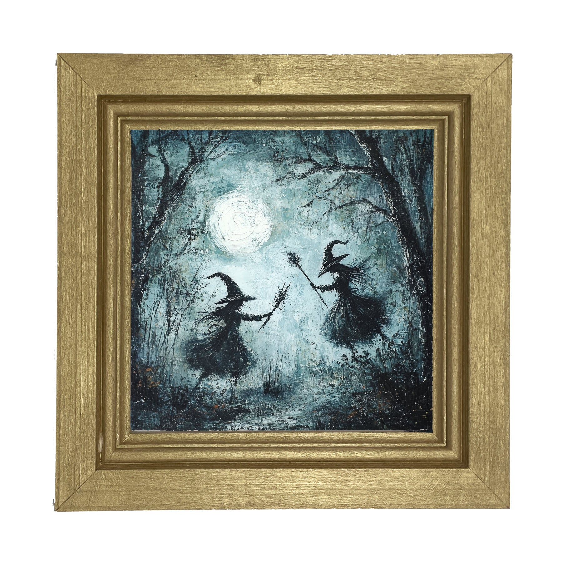 Witches at night - Framed art