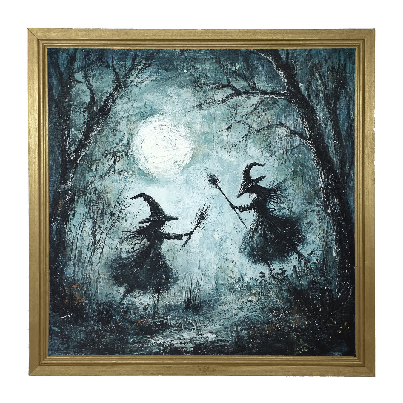 Witches at night - Framed art