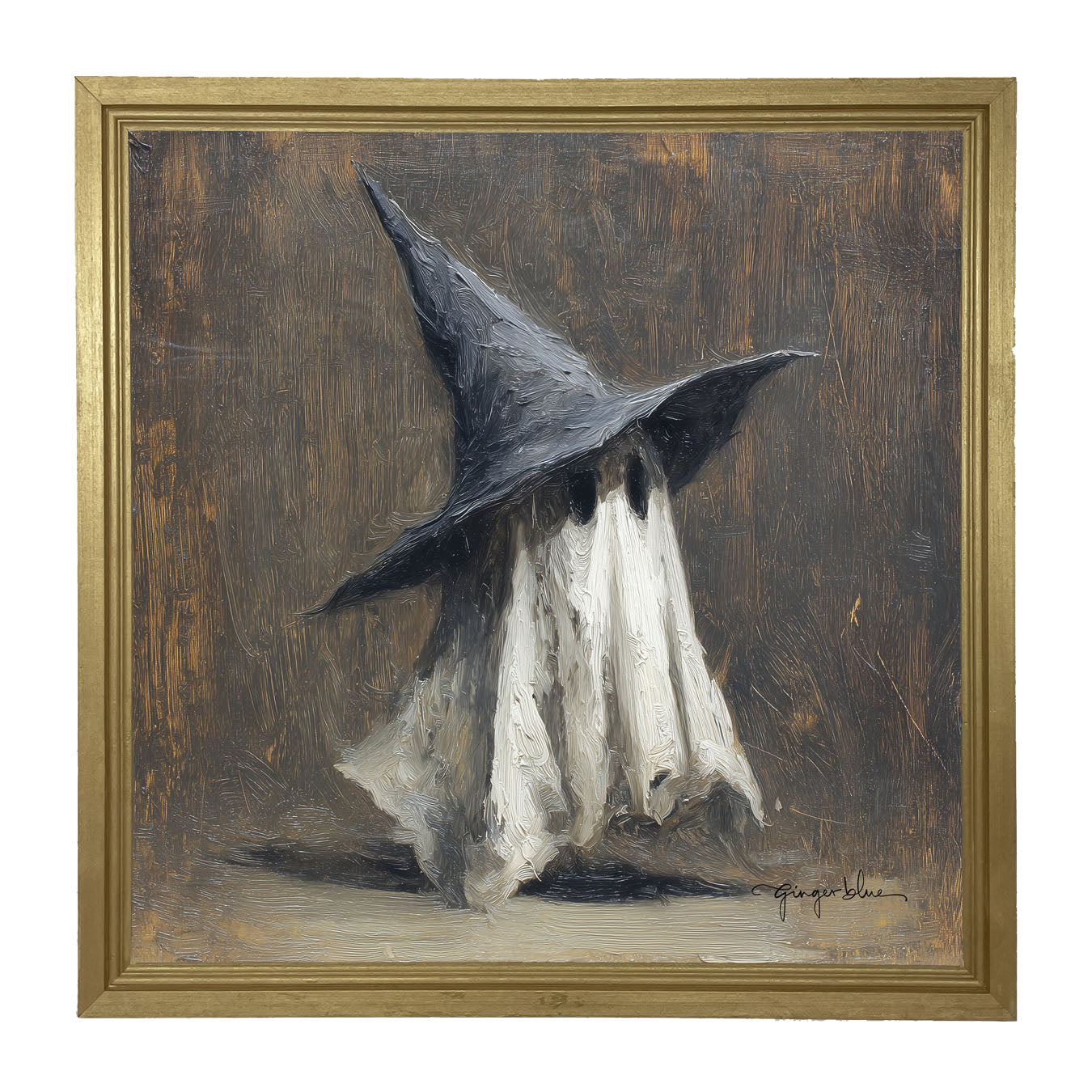 Witch Hat Ghost - Framed Art