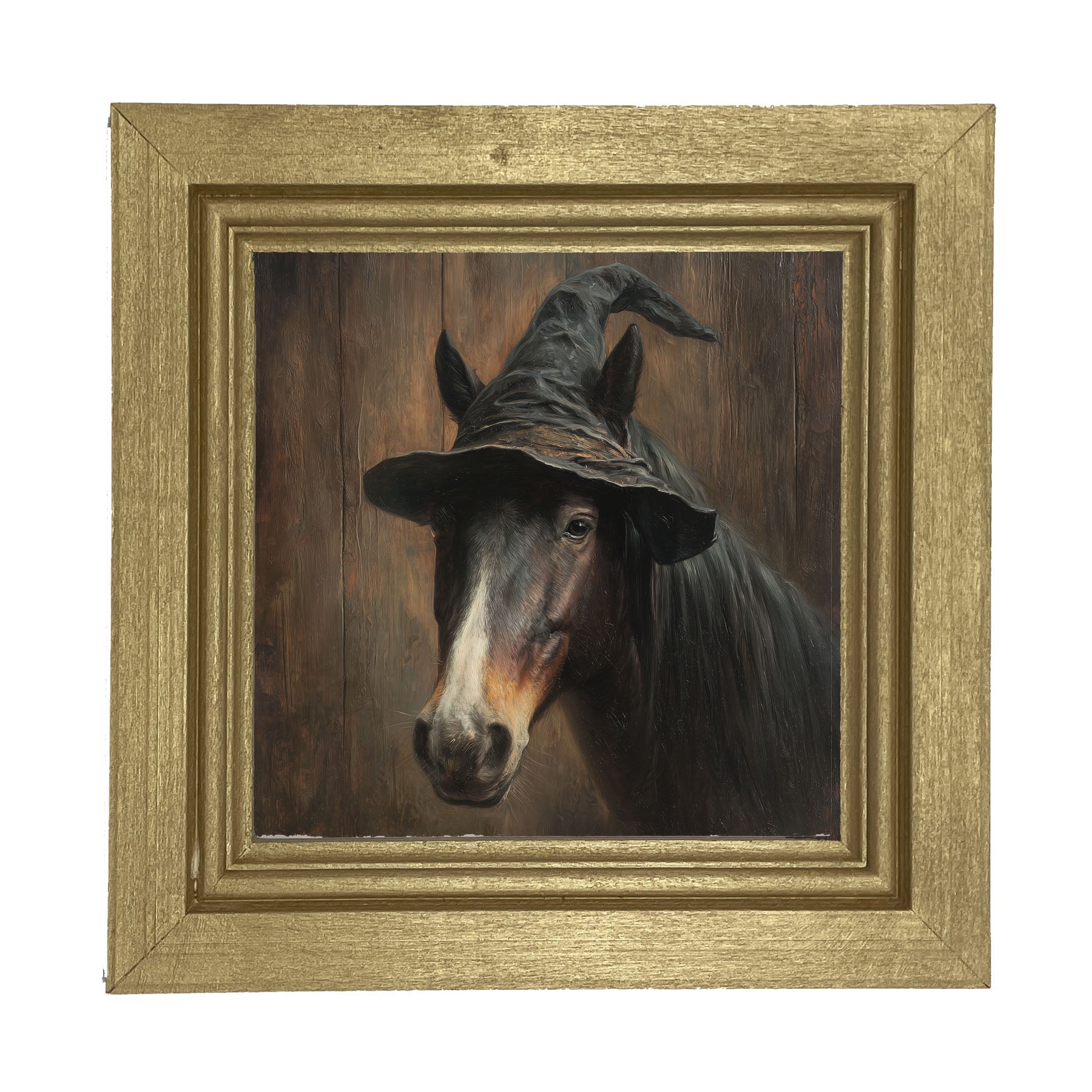 Witch Hat Horse - Framed Art