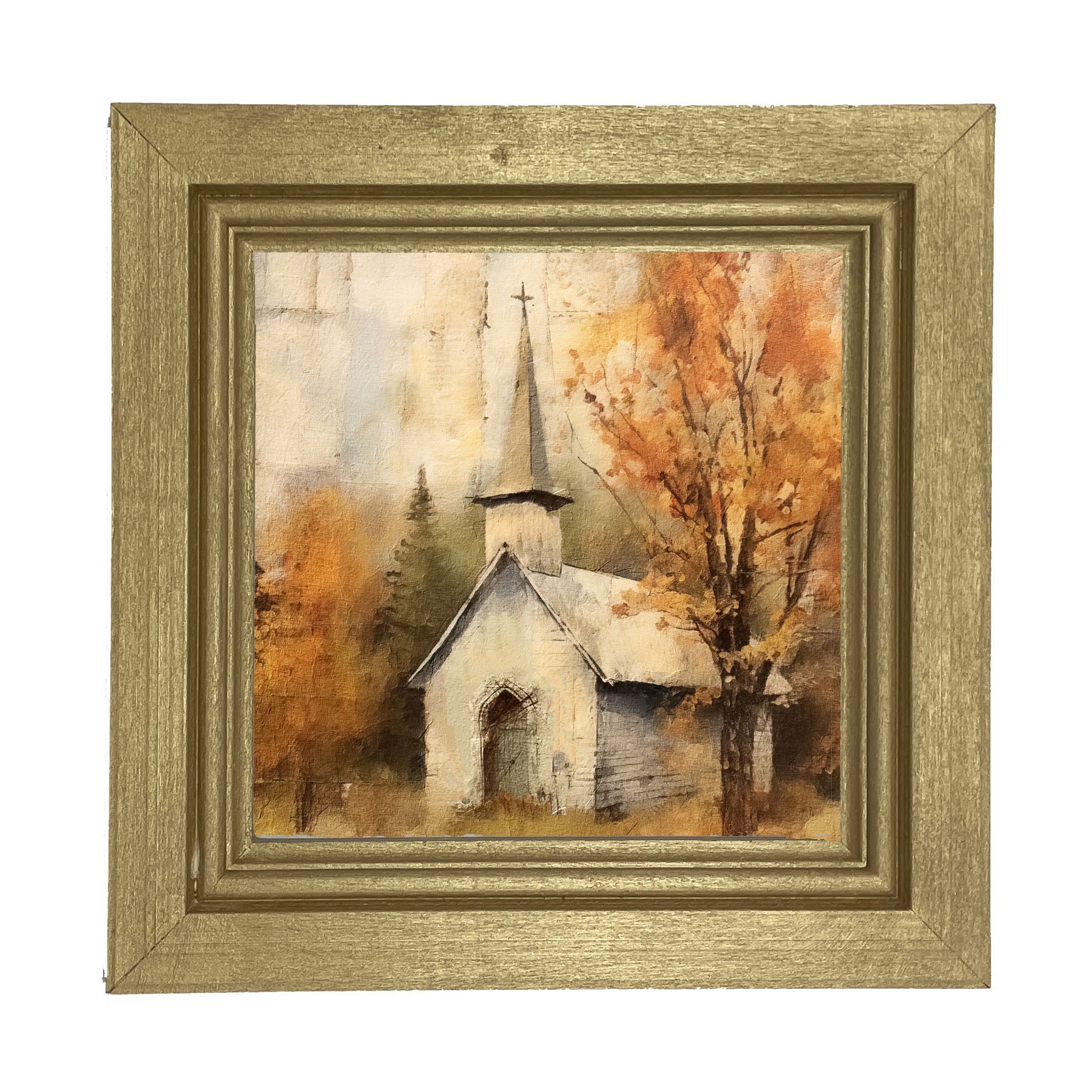 Autumn Church 4 - Framed Art