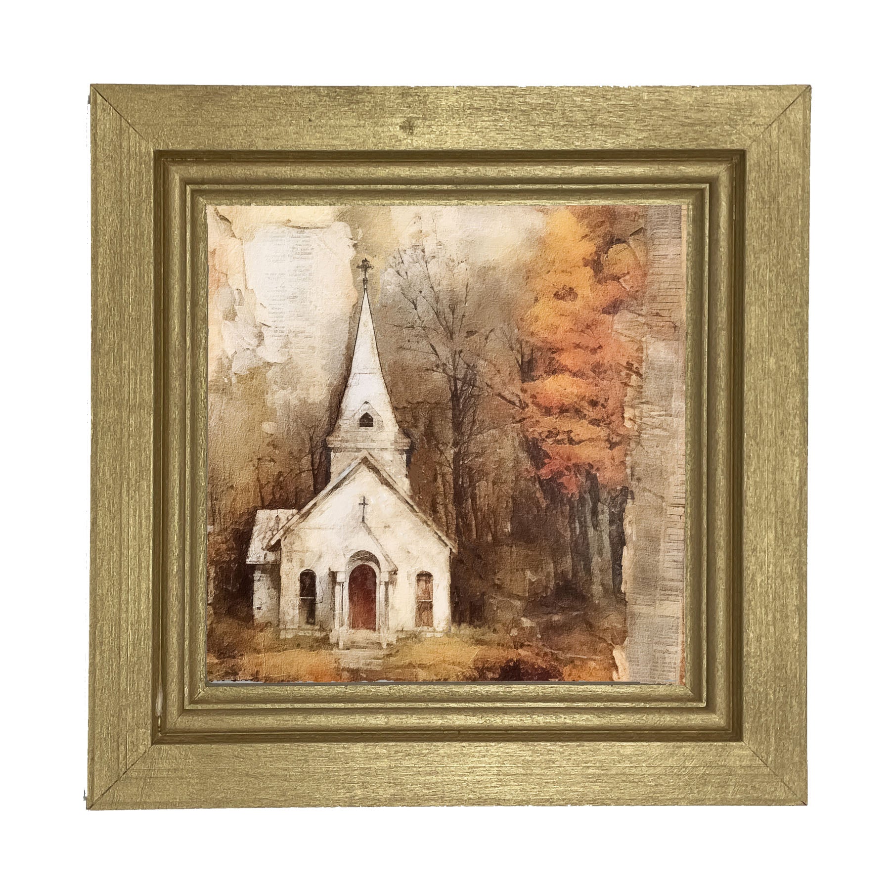 Autumn Church 6 - Framed Art