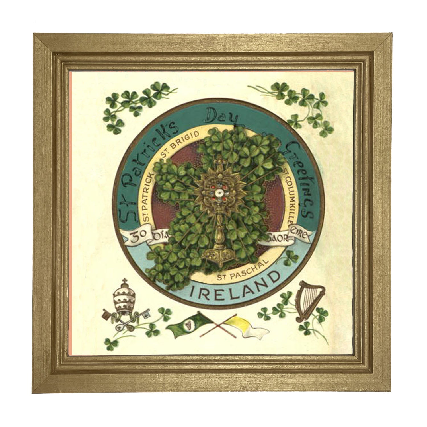 St. Patrick's Day Greetings - Framed art