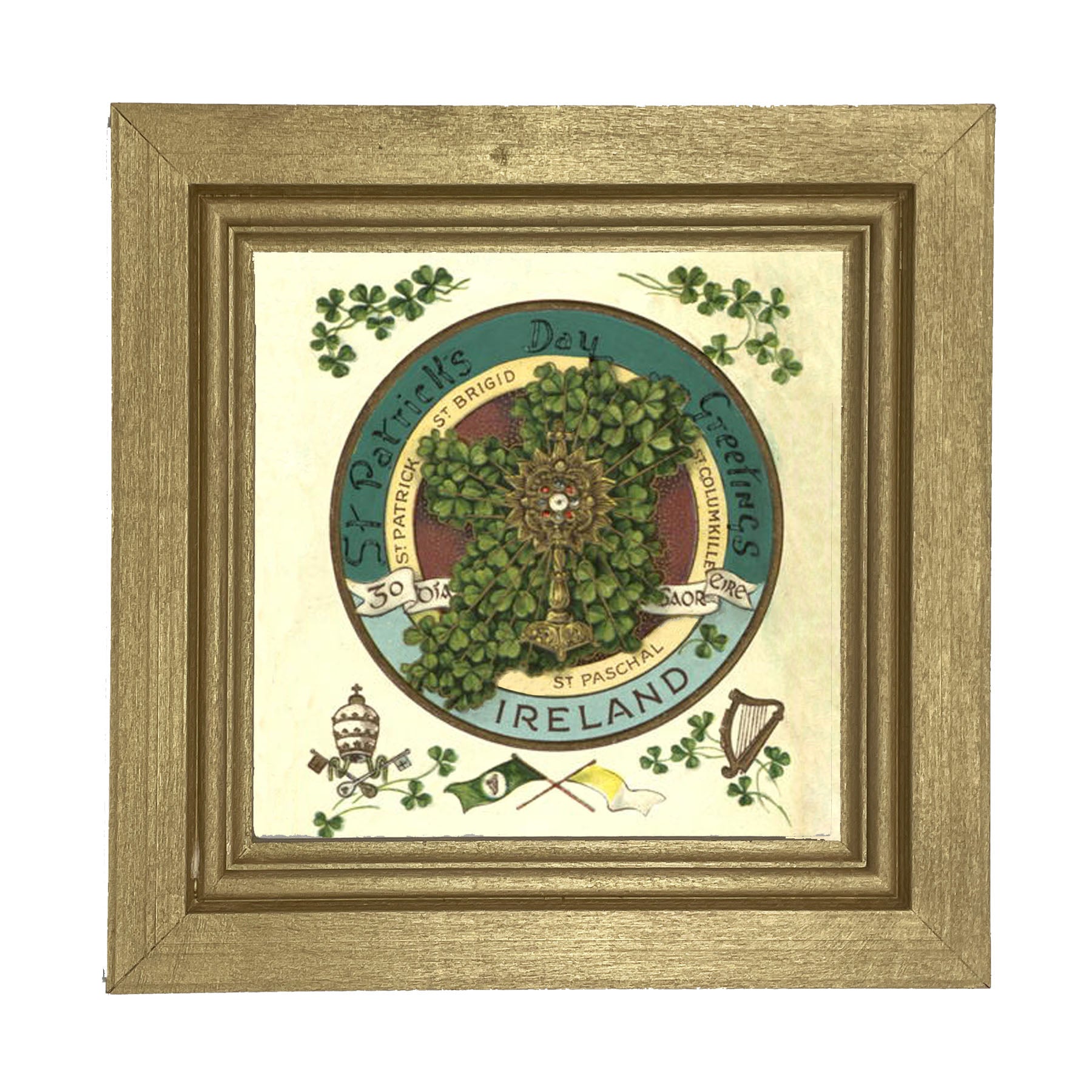 St. Patrick's Day Greetings - Framed art