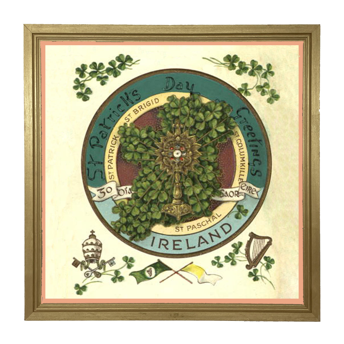 St. Patrick's Day Greetings - Framed art