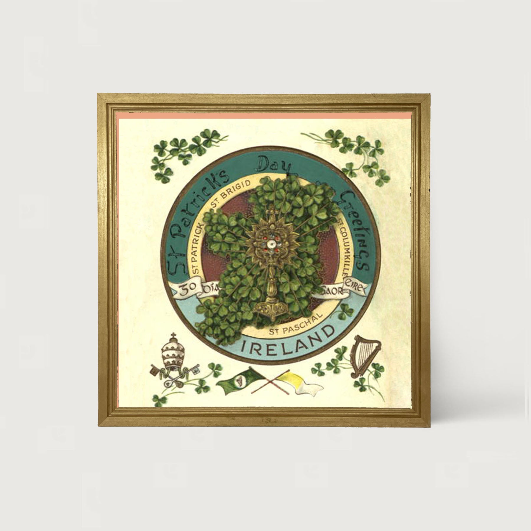 St. Patrick's Day Greetings - Framed art