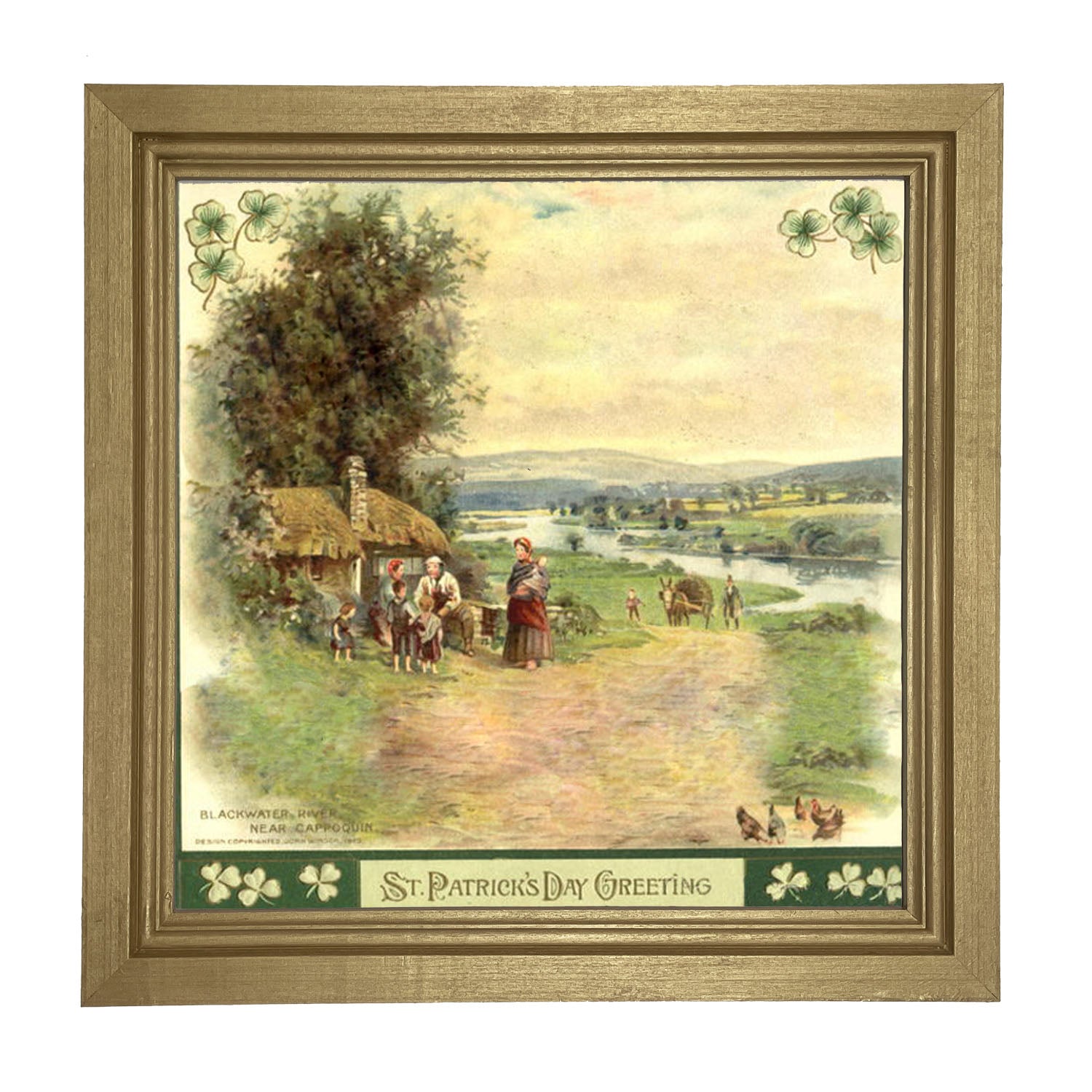 St. Patrick's Day Green Greeting - Framed art