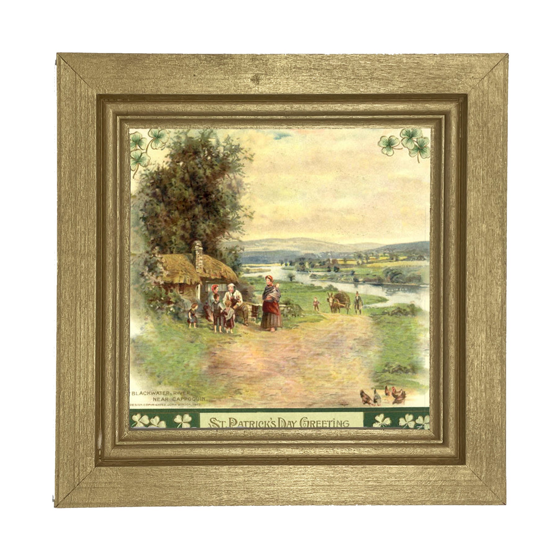 St. Patrick's Day Green Greeting - Framed art