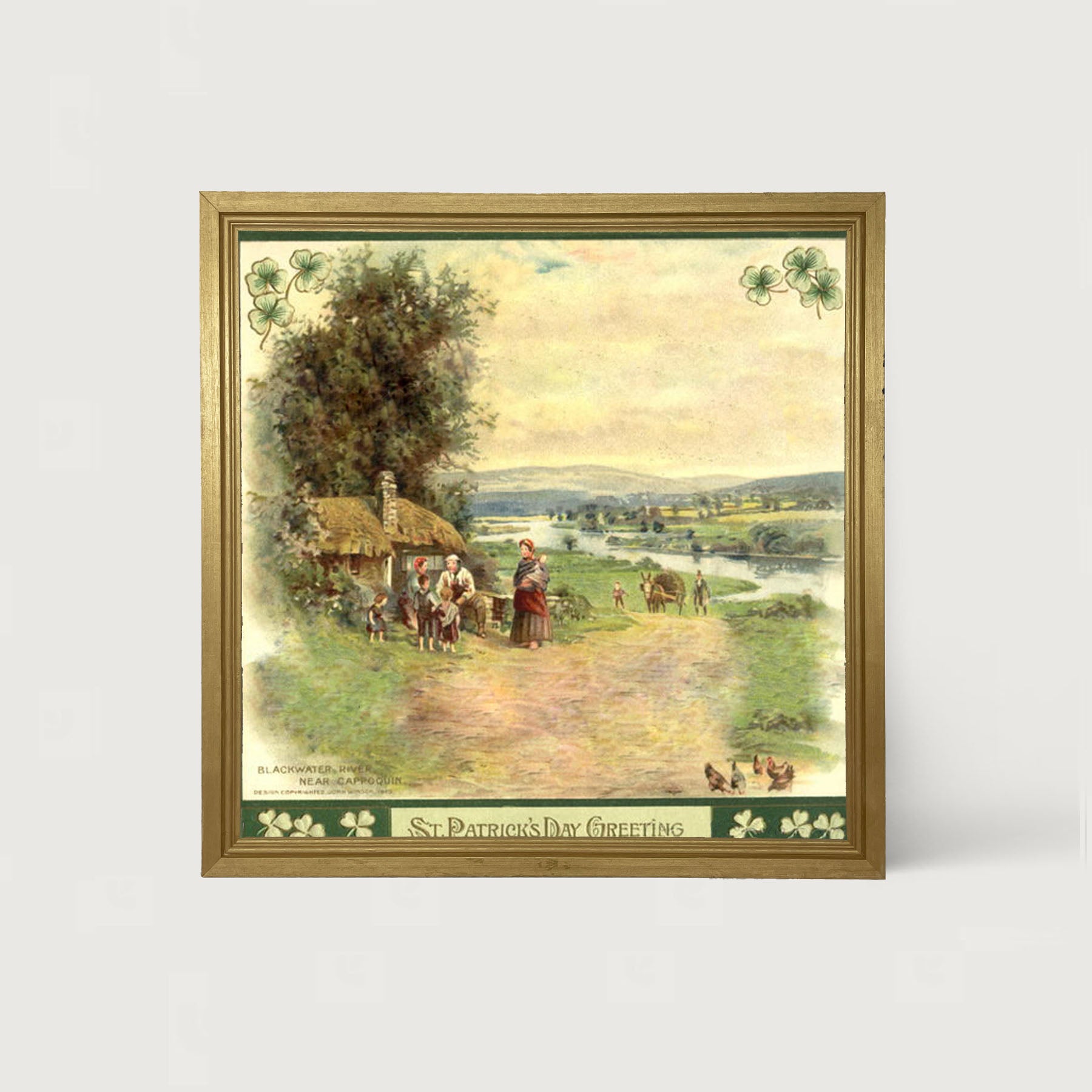 St. Patrick's Day Green Greeting - Framed art